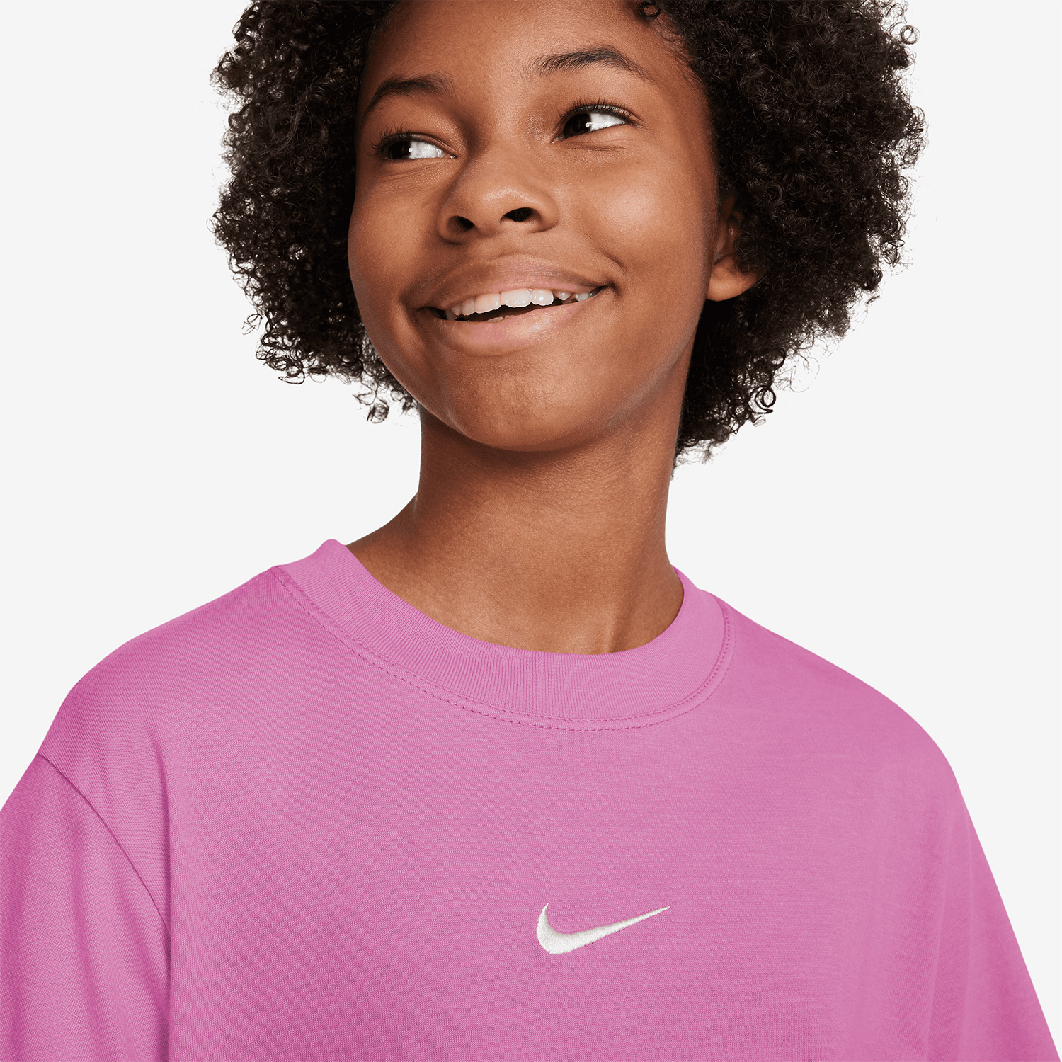 Nike Swoosh T-Shirt Girl - Playful Pink/White