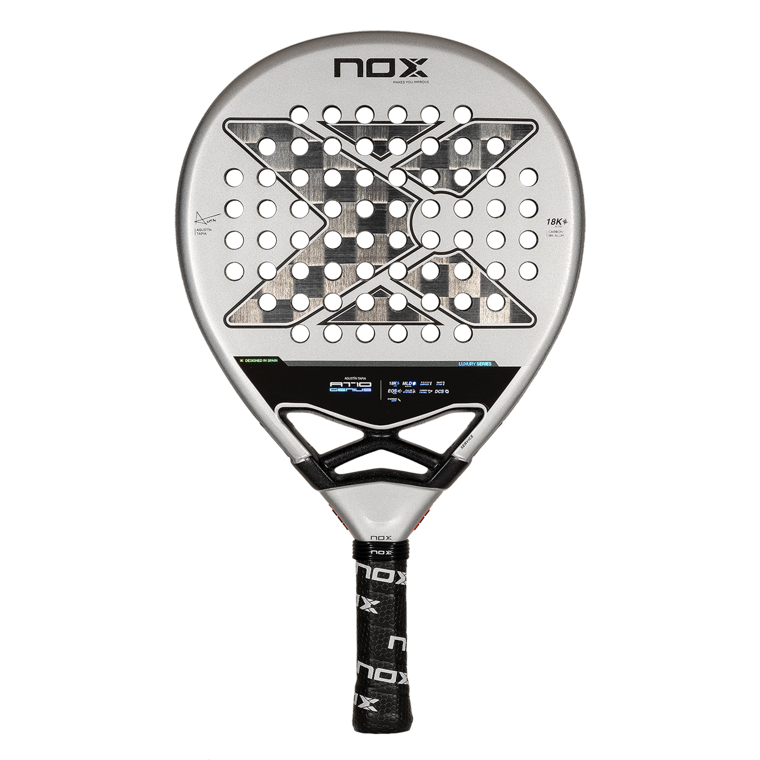 NOX AT10 Genius 18K Alum Padel - Black/Grey