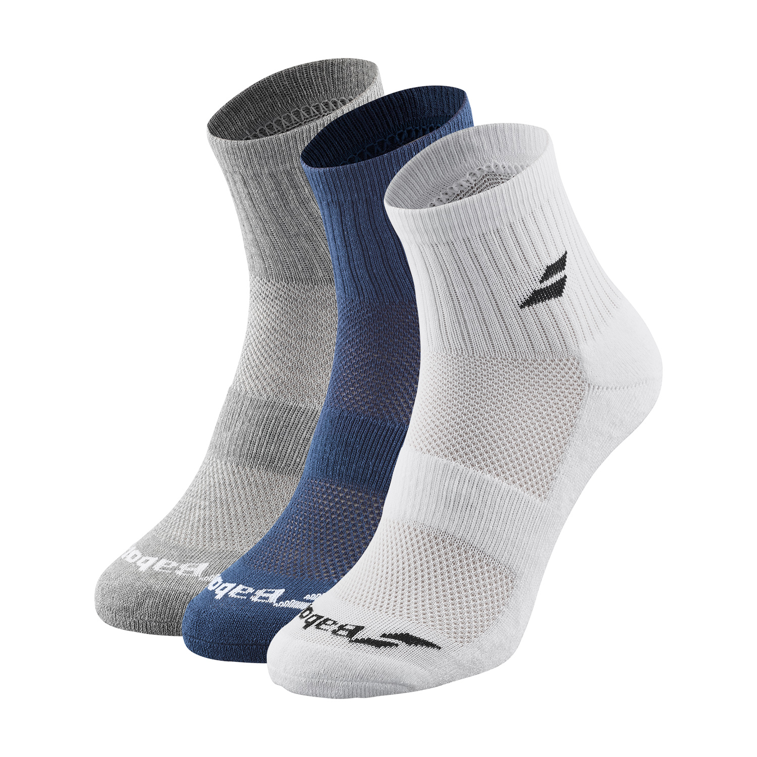 Babolat Performance x 3 Calze - White/Estate Blue/Grey