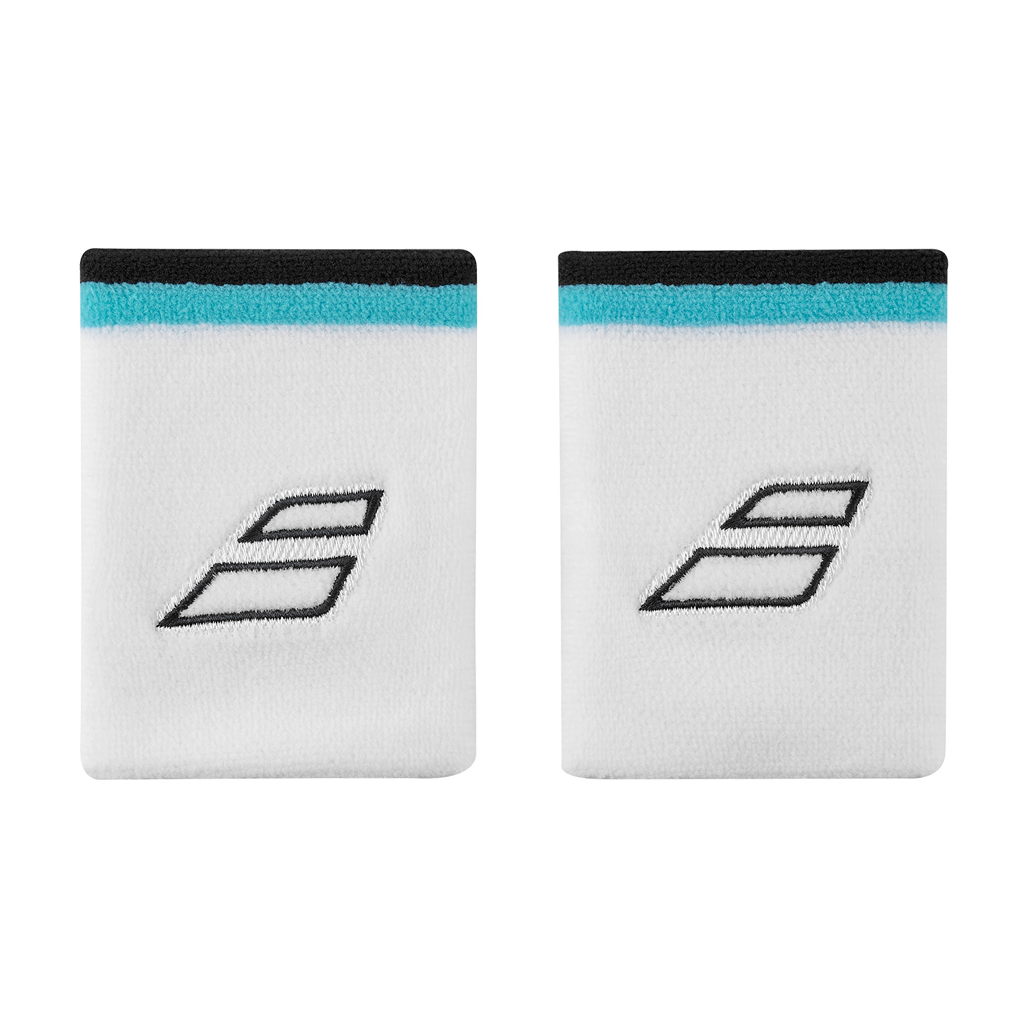 Babolat Terry Jumbo Medium Wristbands - White/Estate Blue