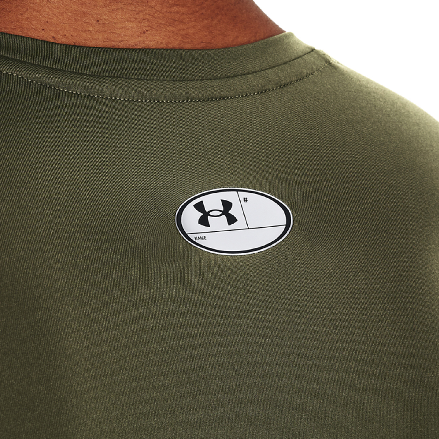 Under Armour HeatGear Compression Shirt - Marine Od Green/White