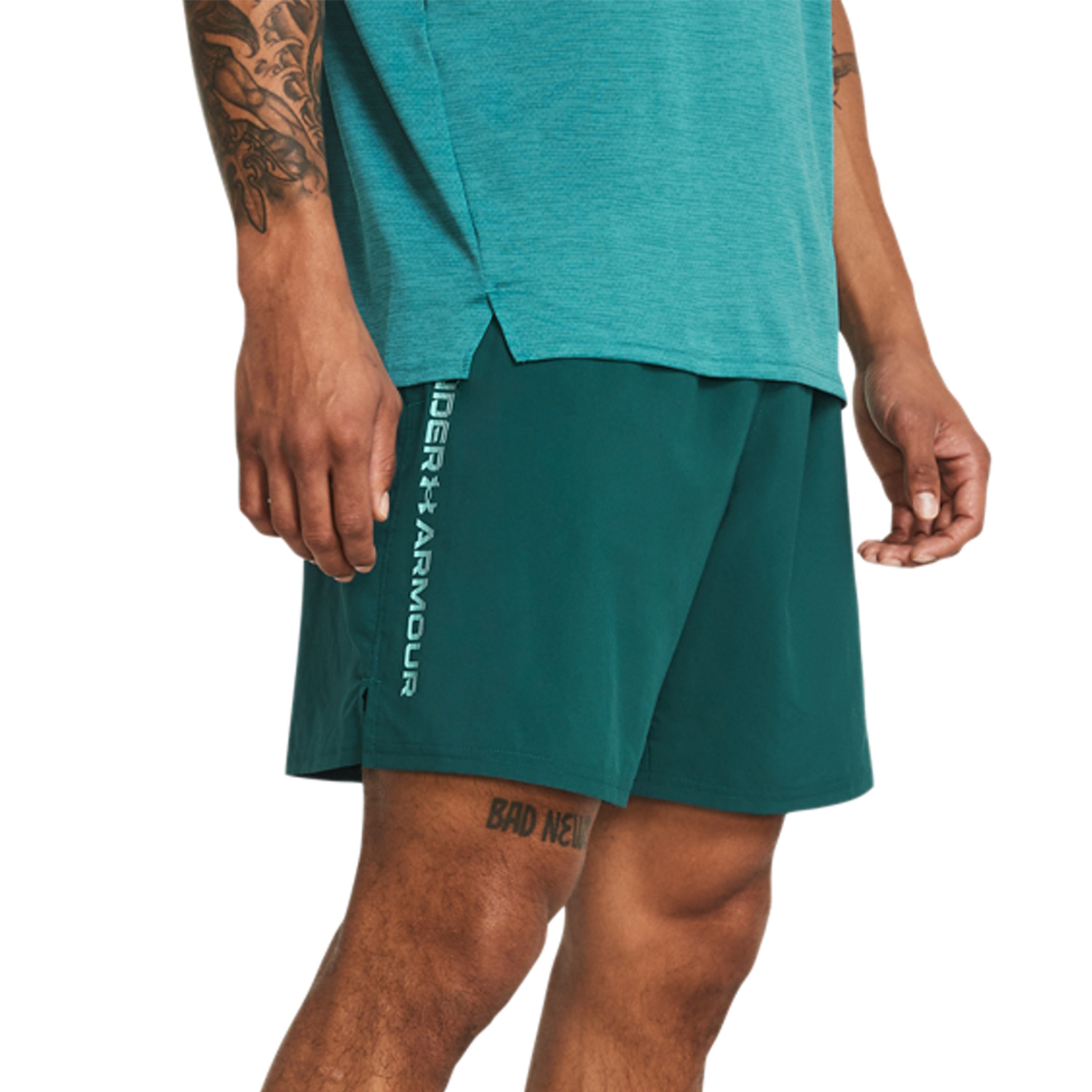 Under Armour Woven Split 9in Pantaloncini - Hydro Teal/Radial Turquoise