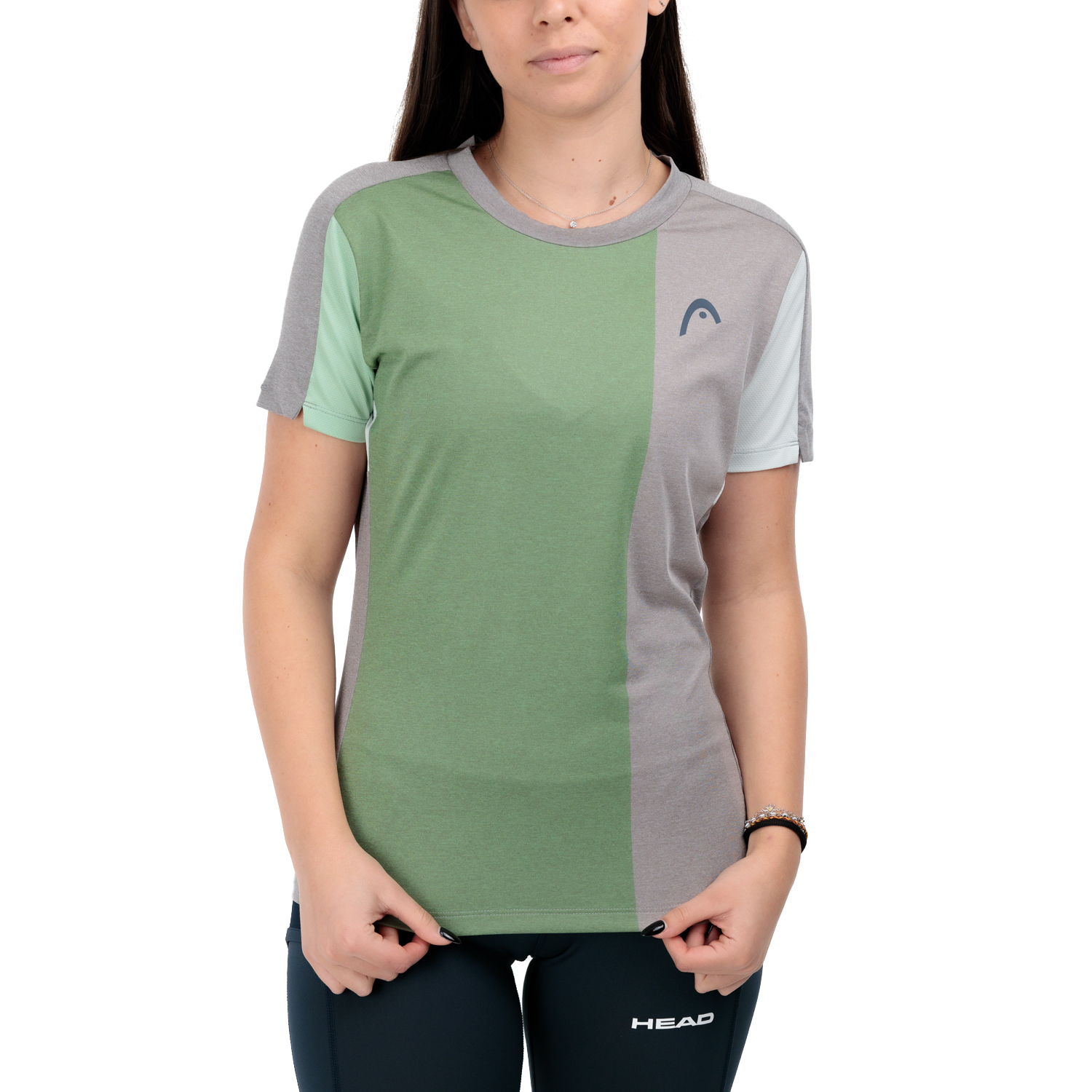 Head Play Tech Logo Camiseta - Celery Green/Grey