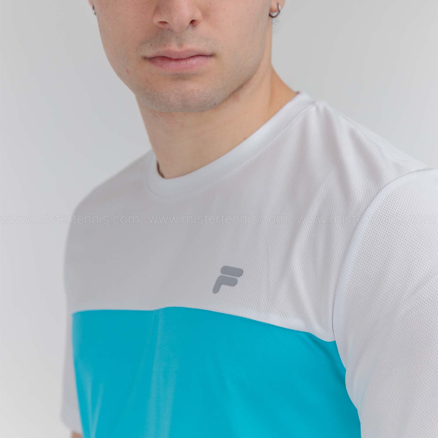Fila Bosse Camiseta - White/Scuba Blue