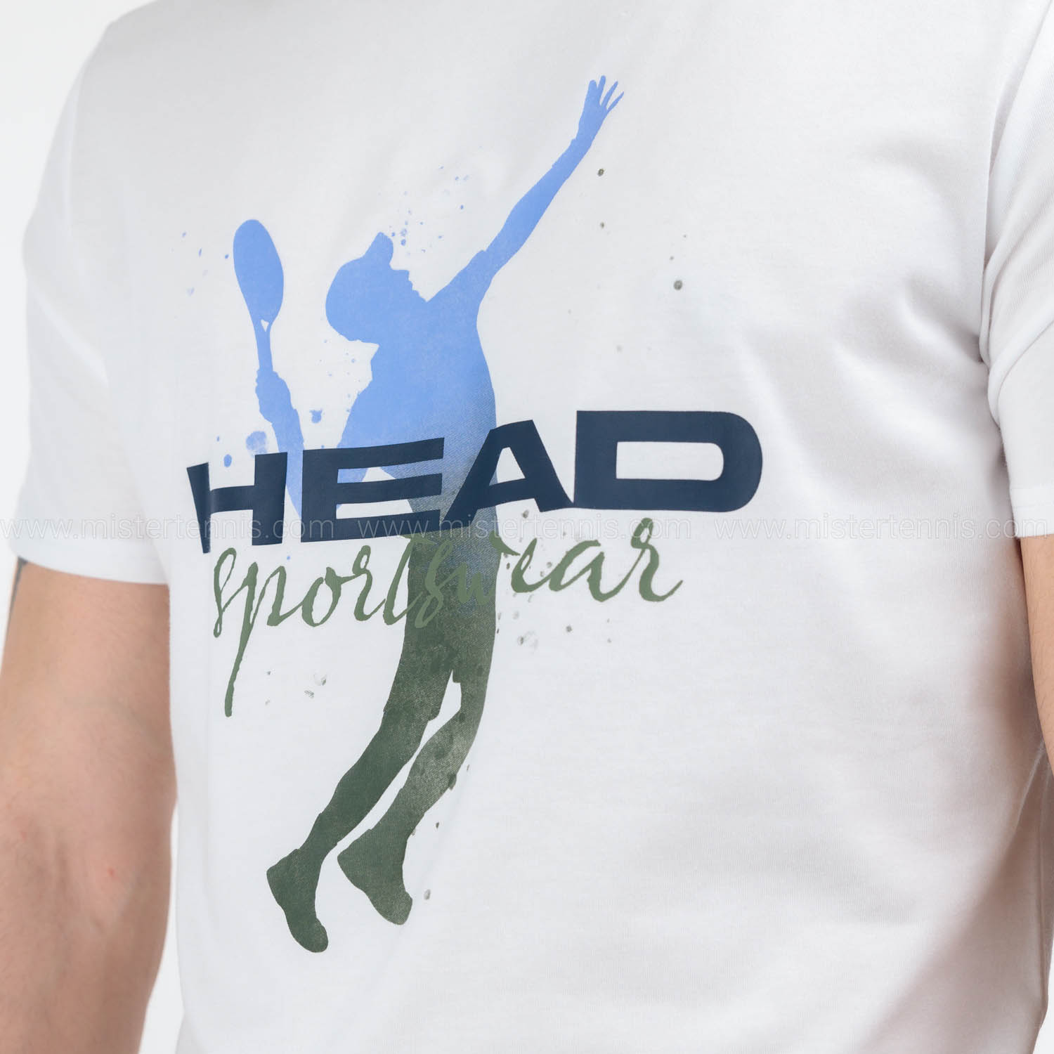 Head Racquet T-Shirt - White/Navy