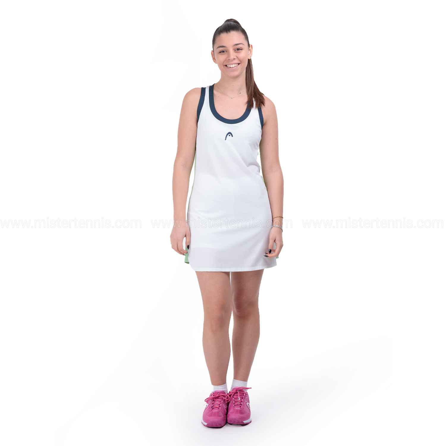 HEAD Play Tech Vestito - White/Celery Green