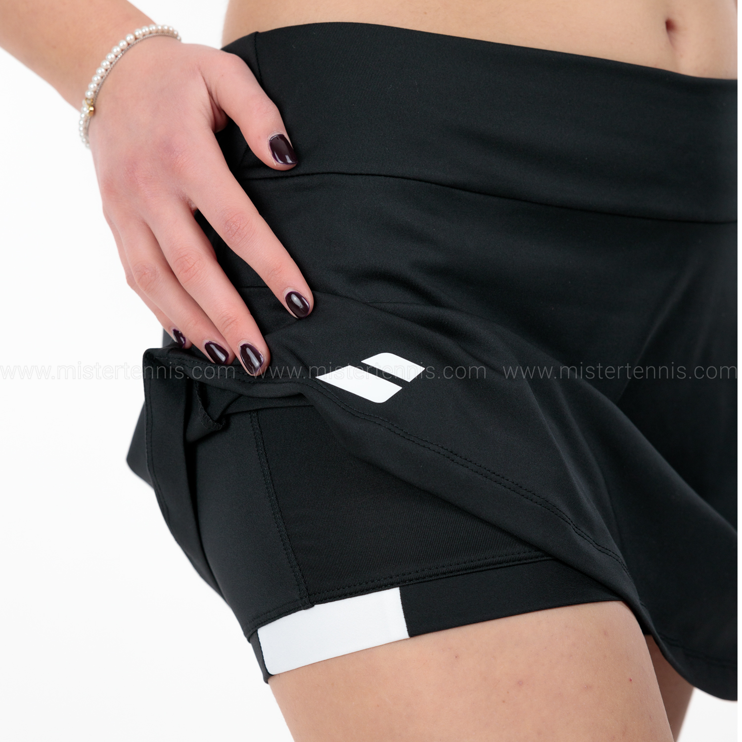 Babolat Play Logo Skirt - Black/White