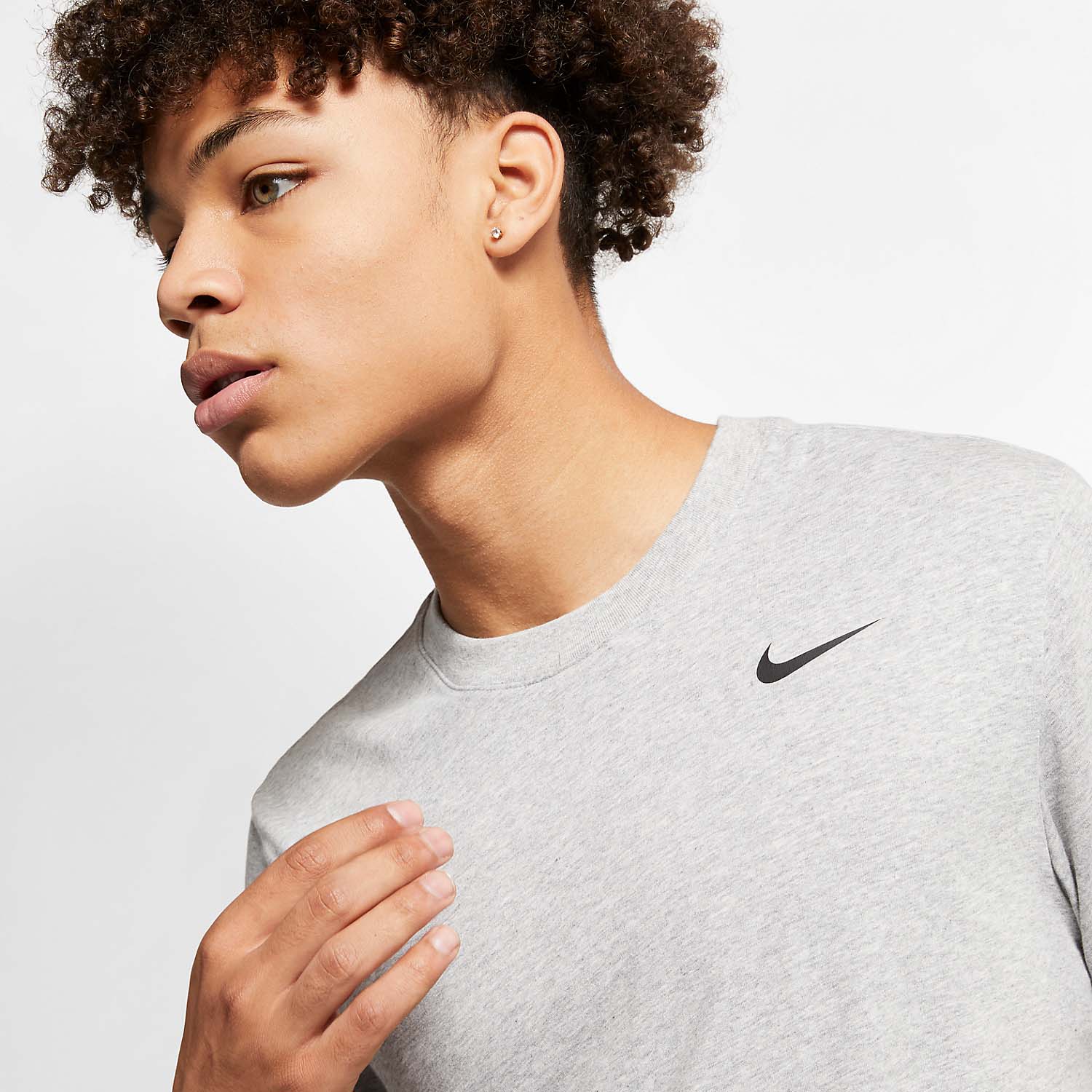 Nike Dri-FIT Court T-Shirt - Dark Grey Heather/Black