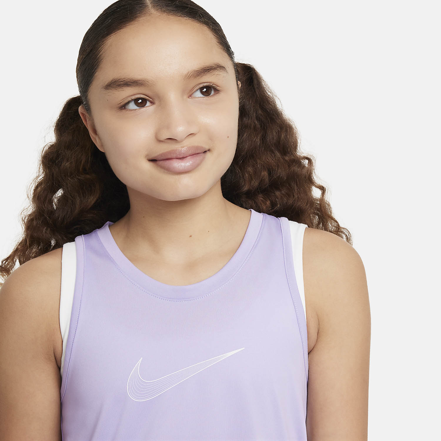 Nike Dri-FIT One Canotta Bambina - Hydrangeas/White