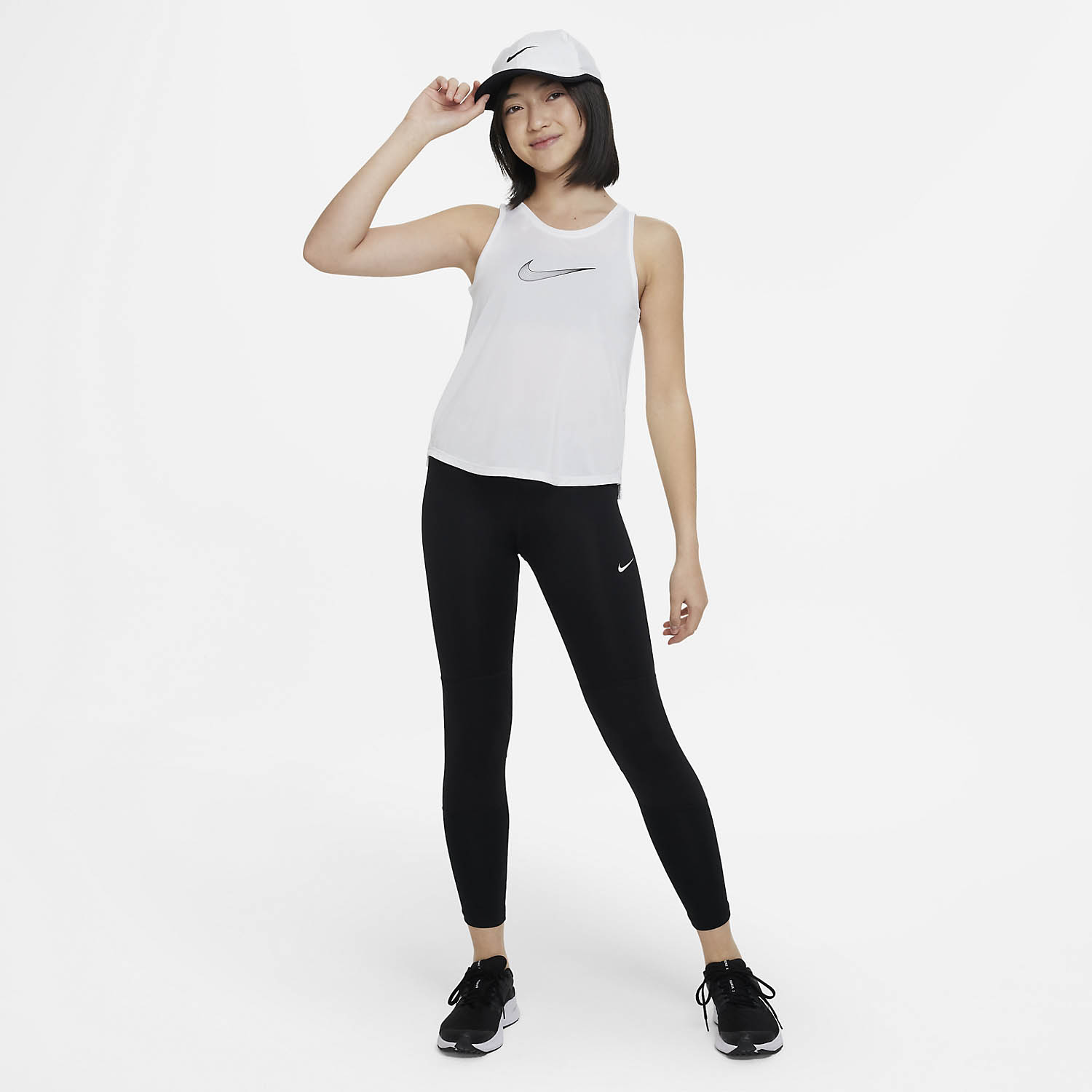 Nike Dri-FIT One Tank Girl - White/Black
