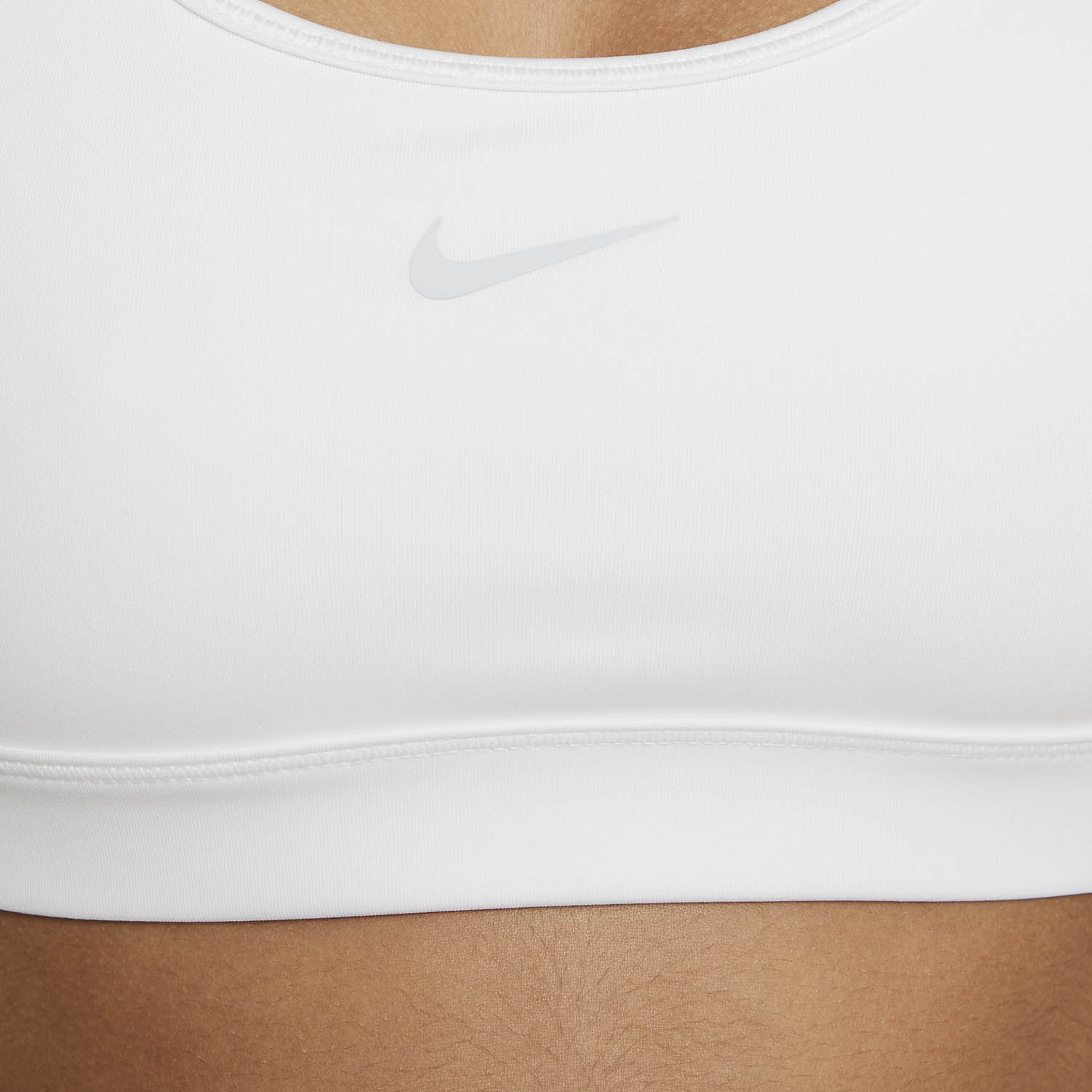 Nike Swoosh Logo Sports Bra Girl - White/Pure Platinum