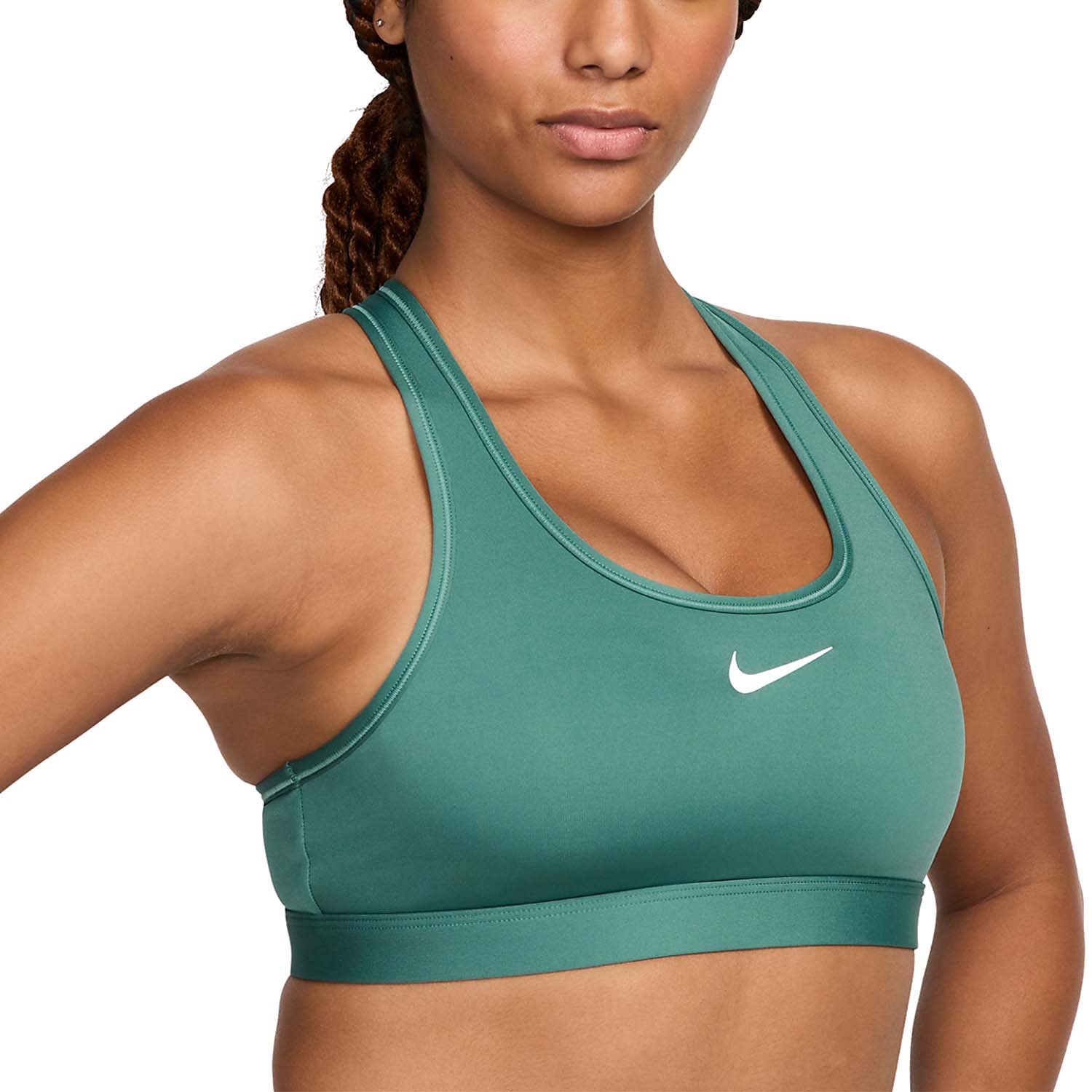 Nike Swoosh Sports Bra - Bicoastal/White