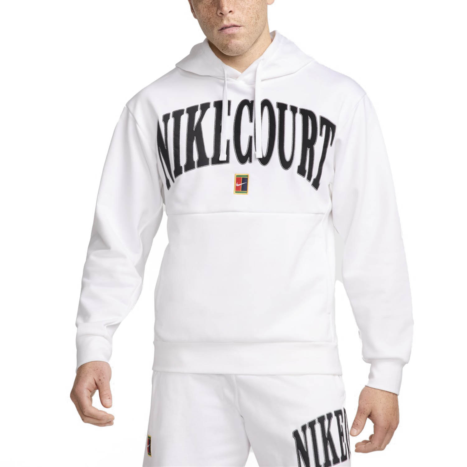 Nike Court Heritage Sudadera - White/Black/Flat Pewter