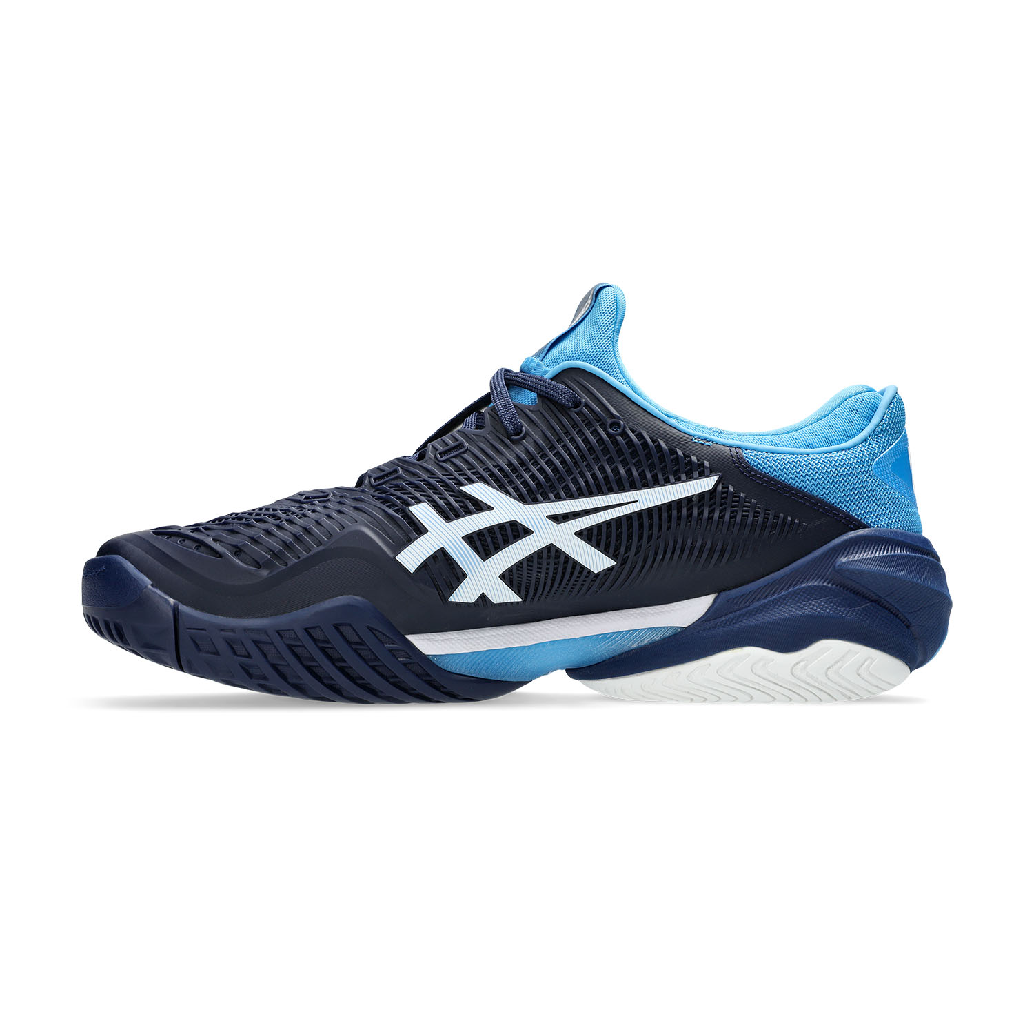 Asics Court FF 3 Novak Men's Tennis Shoes - Blue Expanse/White