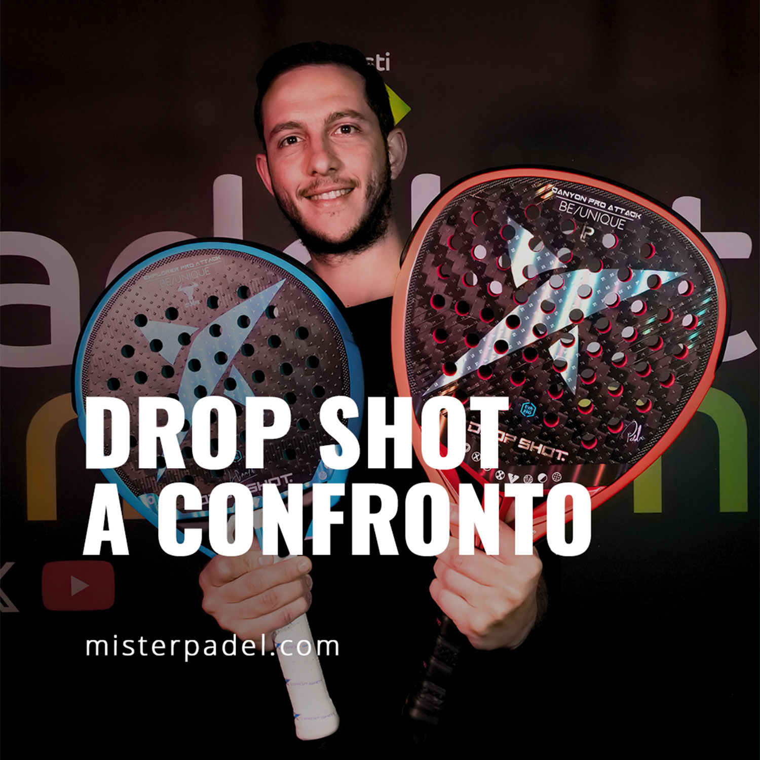 Drop Shot Explorer Pro Attack Padel Racket - Black/Blue