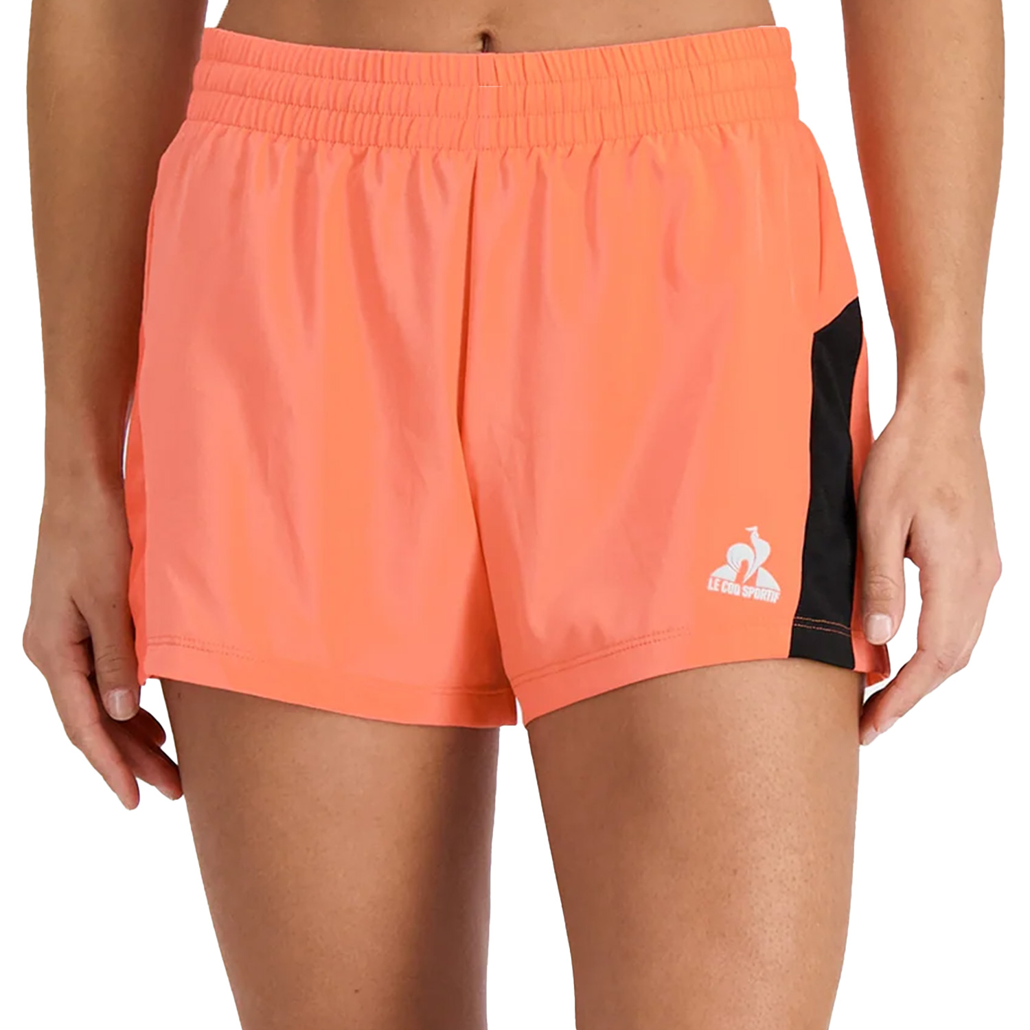 Le Coq Sportif Court 3.5in Shorts - Orange/Black