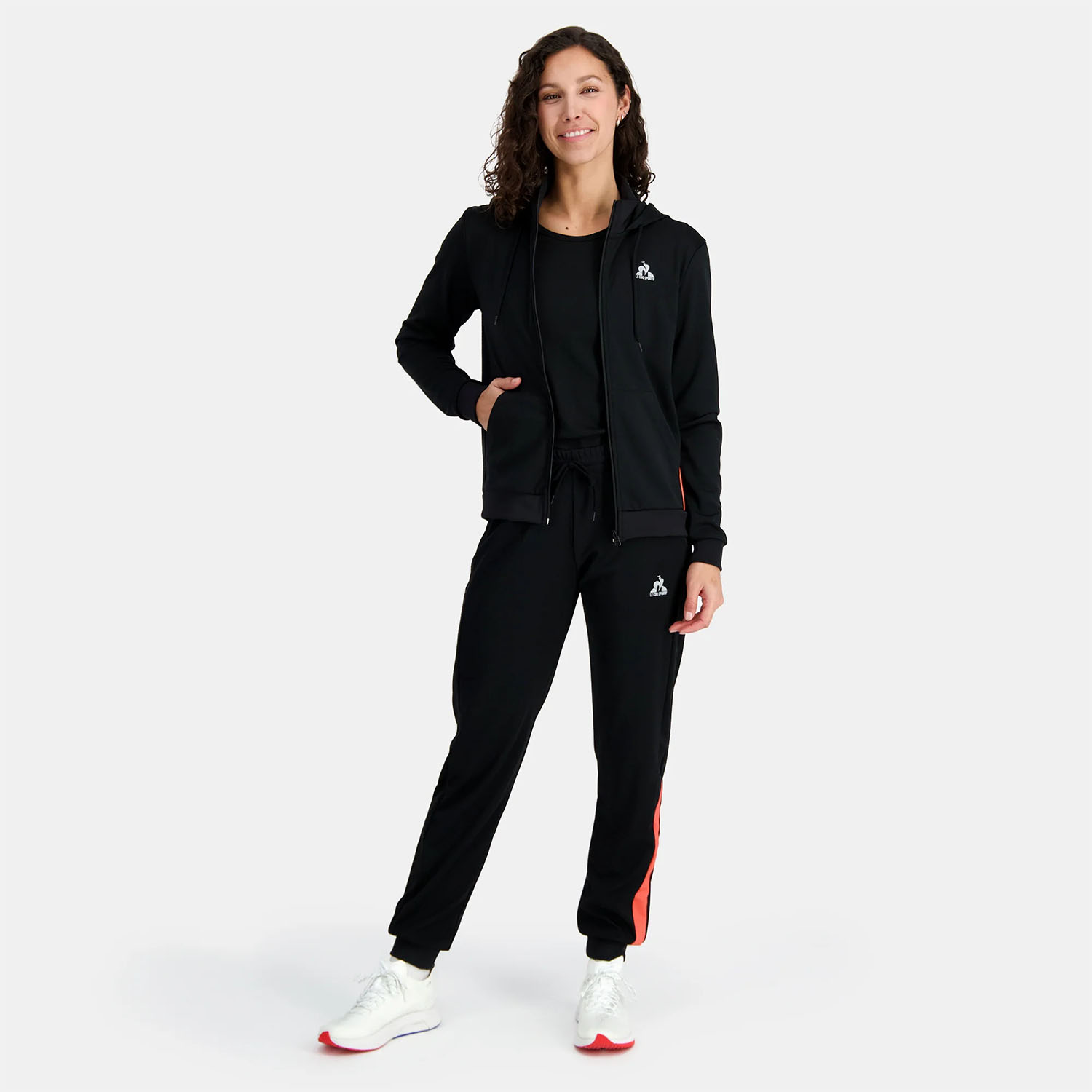 Le Coq Sportif Court Sudadera - Black/Orange