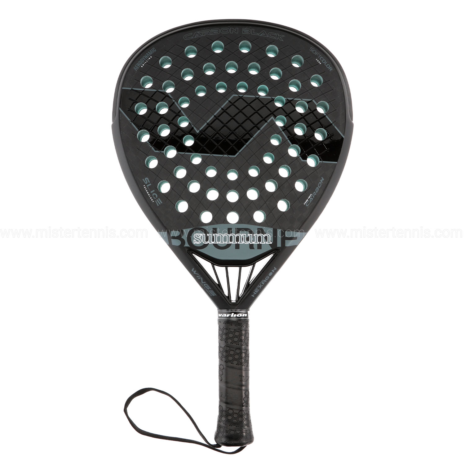 Varlion Bourne Summum Carbon Black Padel Racket - Black