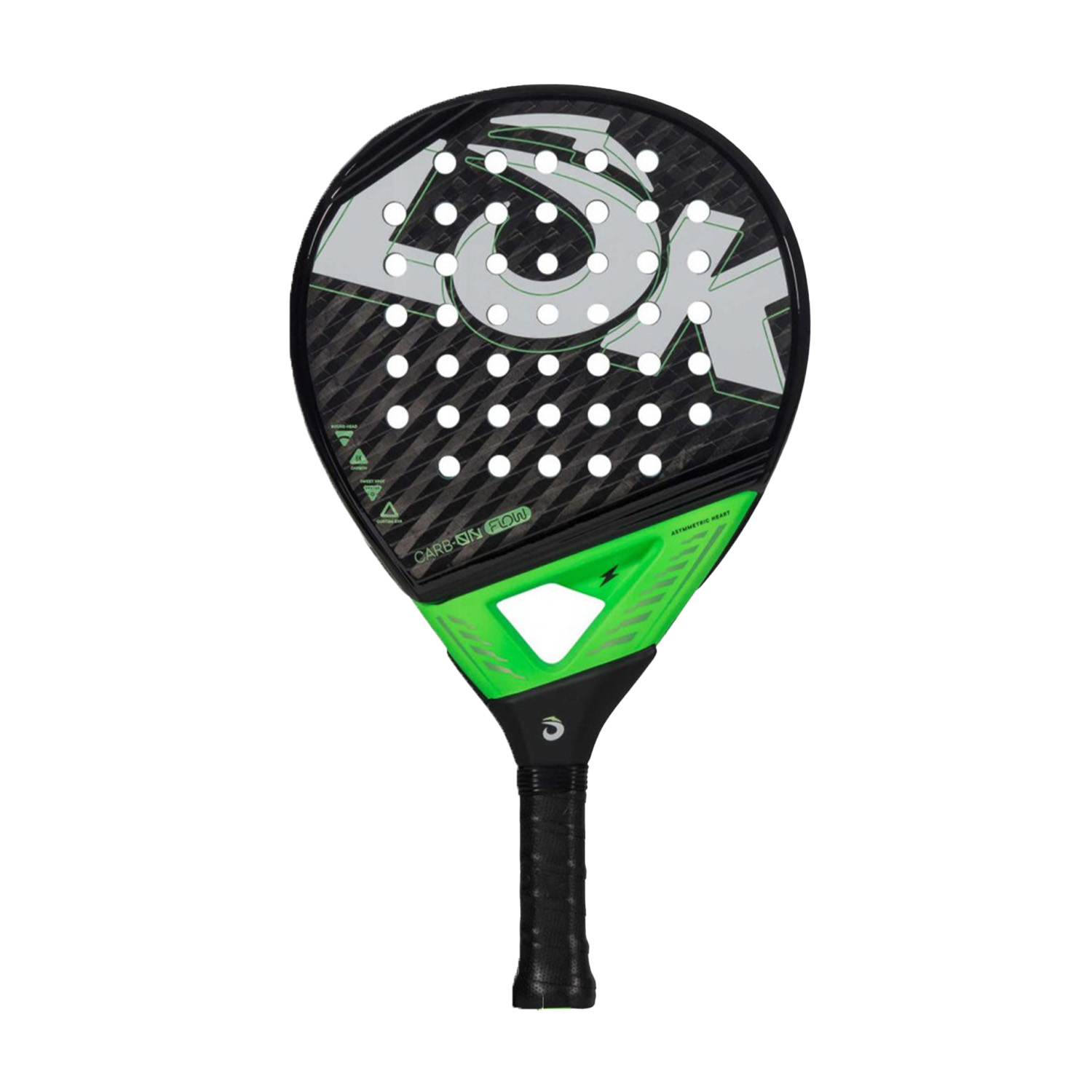 LOK Carb-On Flow Padel - Black/Green