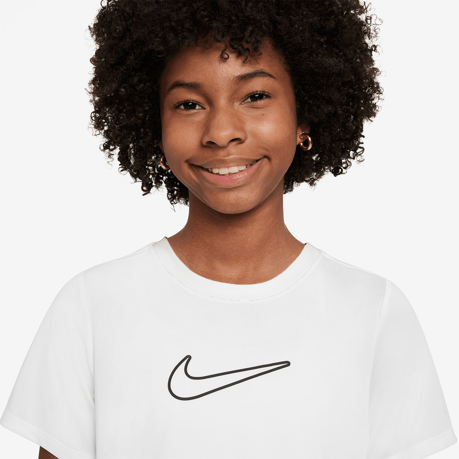 Nike Dri-FIT One Camiseta Niña - White/Black