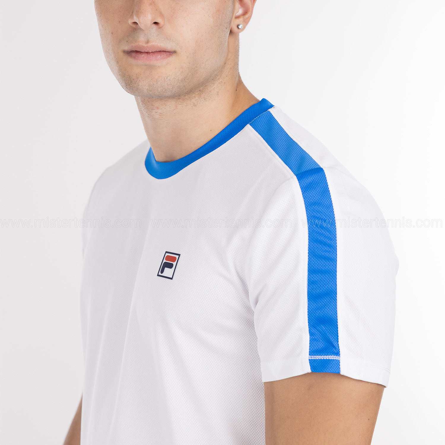 Fila Elias Camiseta - White/Simply Blue
