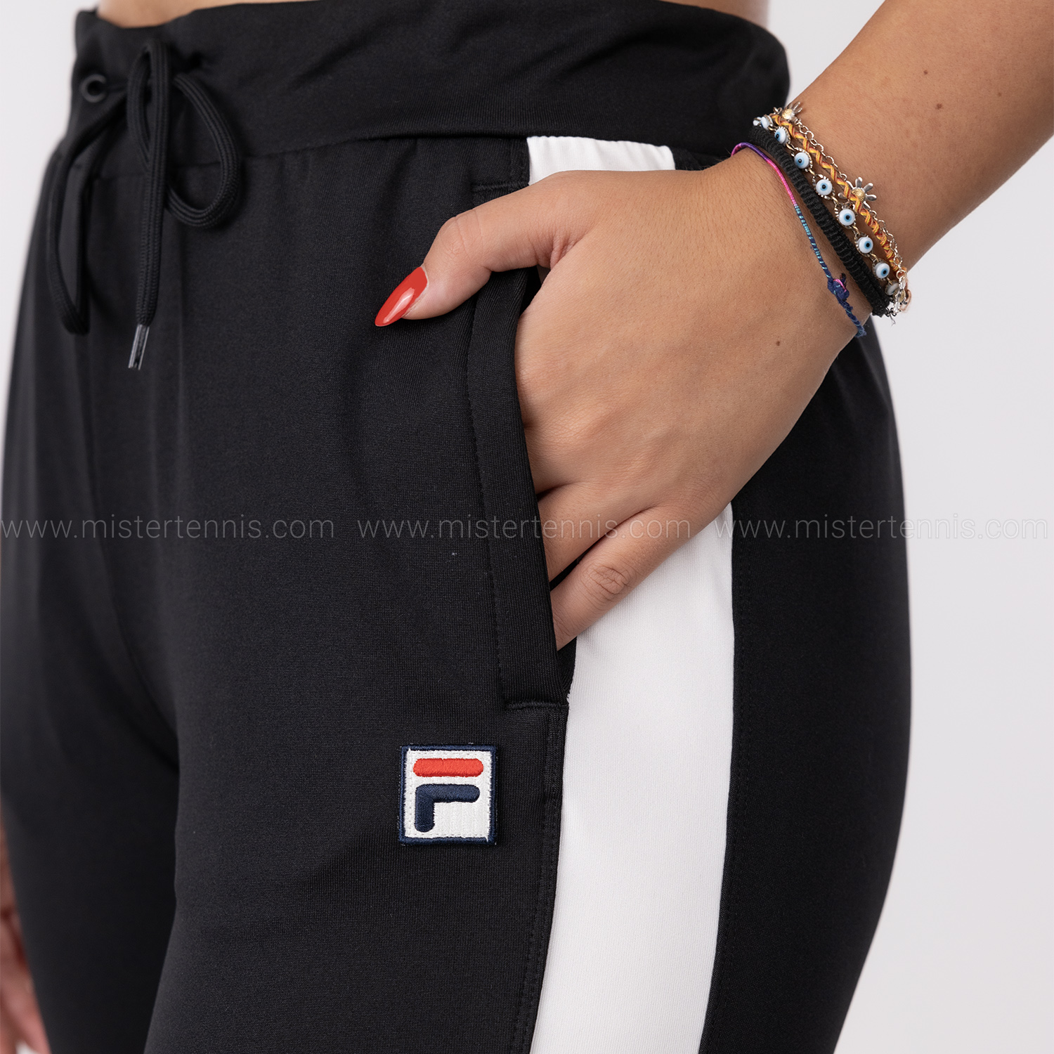 Fila Rumi Pantalones - Black/White Alyssum