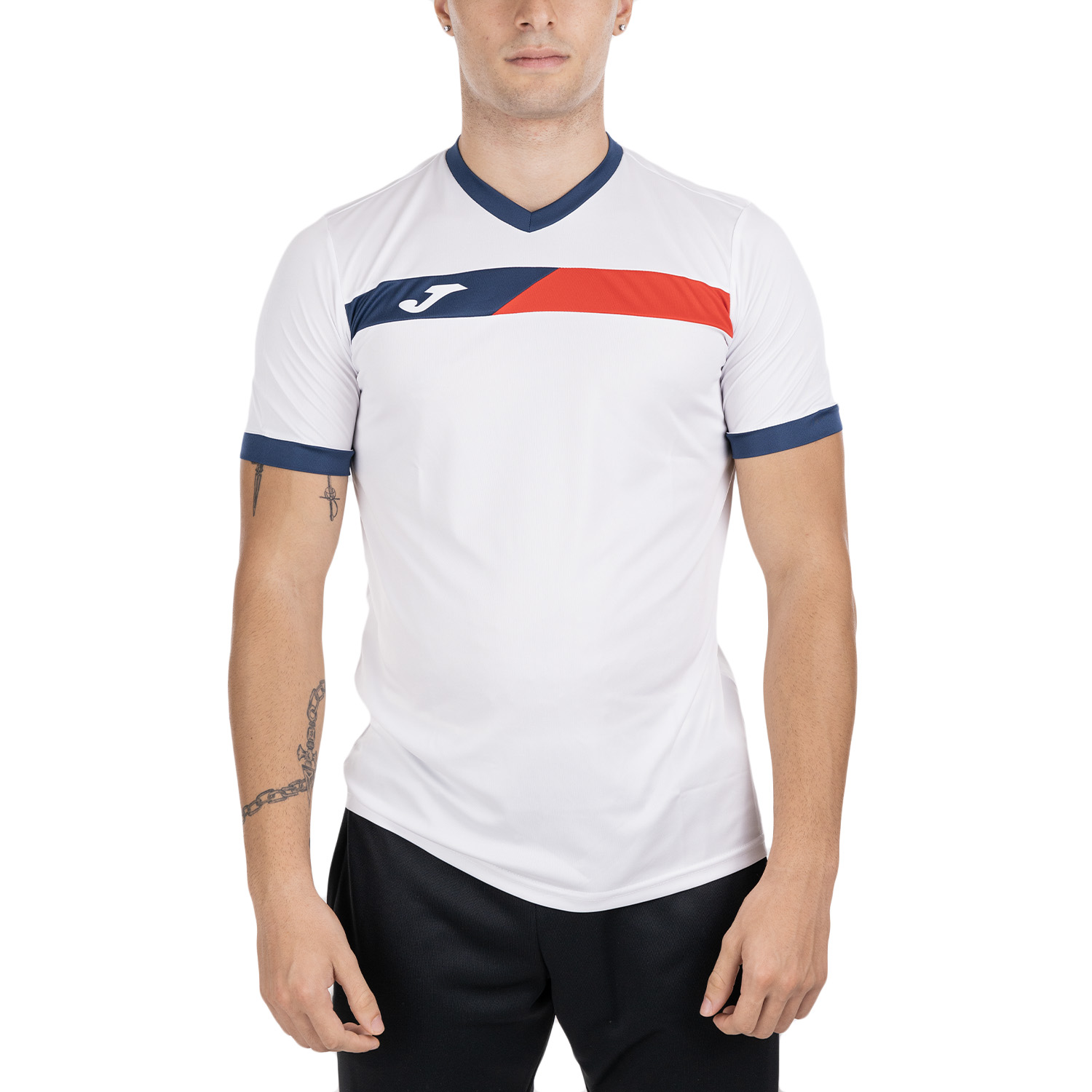 Joma Court Camiseta - White/Red