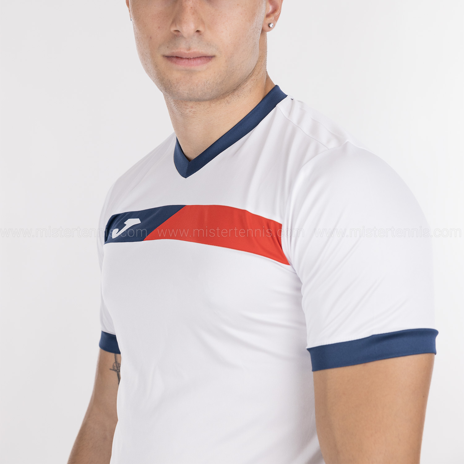 Joma Court Camiseta - White/Red