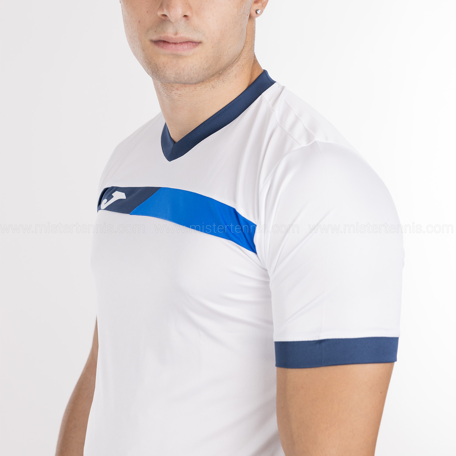 Joma Court Camiseta - White/Royal/Dark Navy