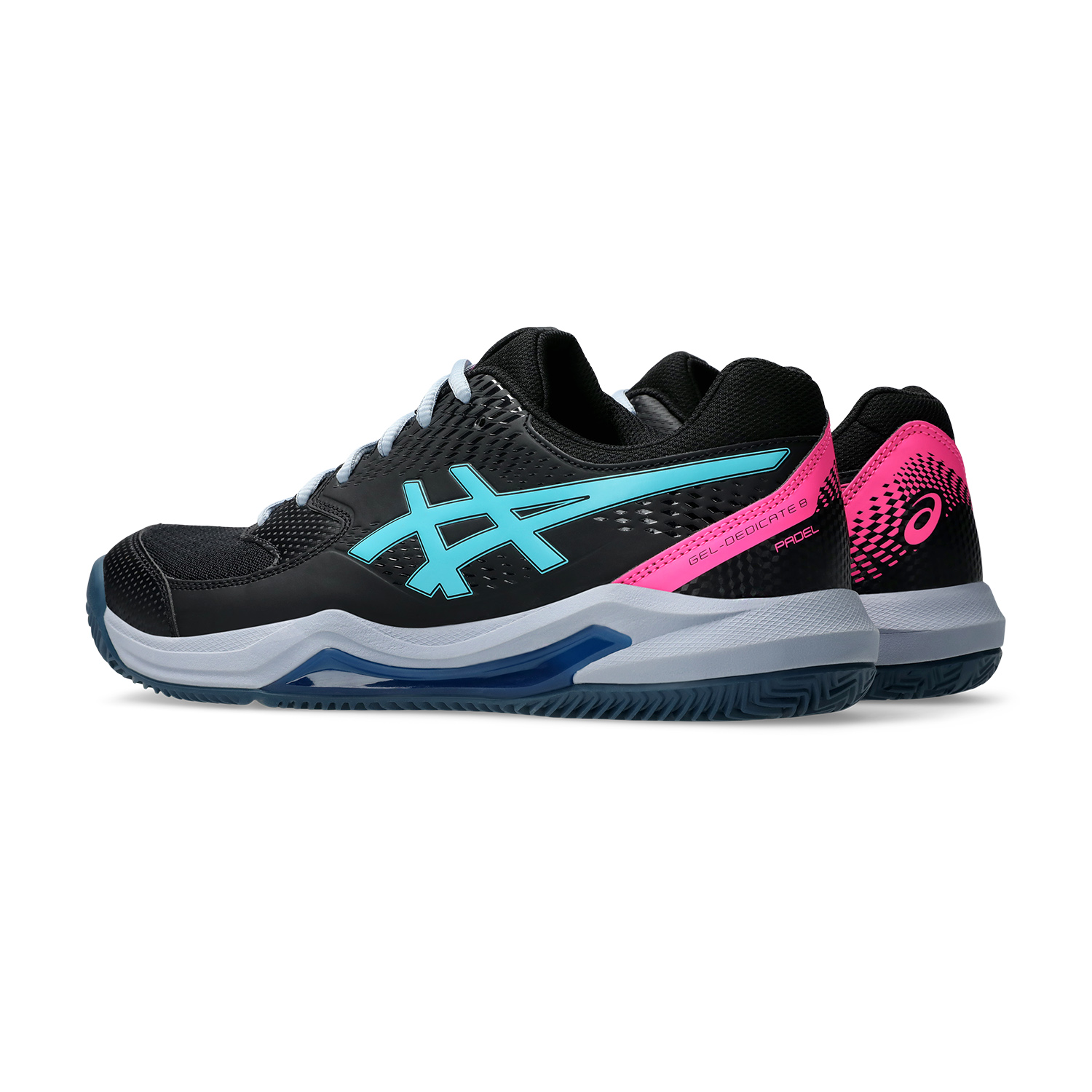 Asics Gel Dedicate 8 Padel Men's Padel Shoes - Black/Aqua