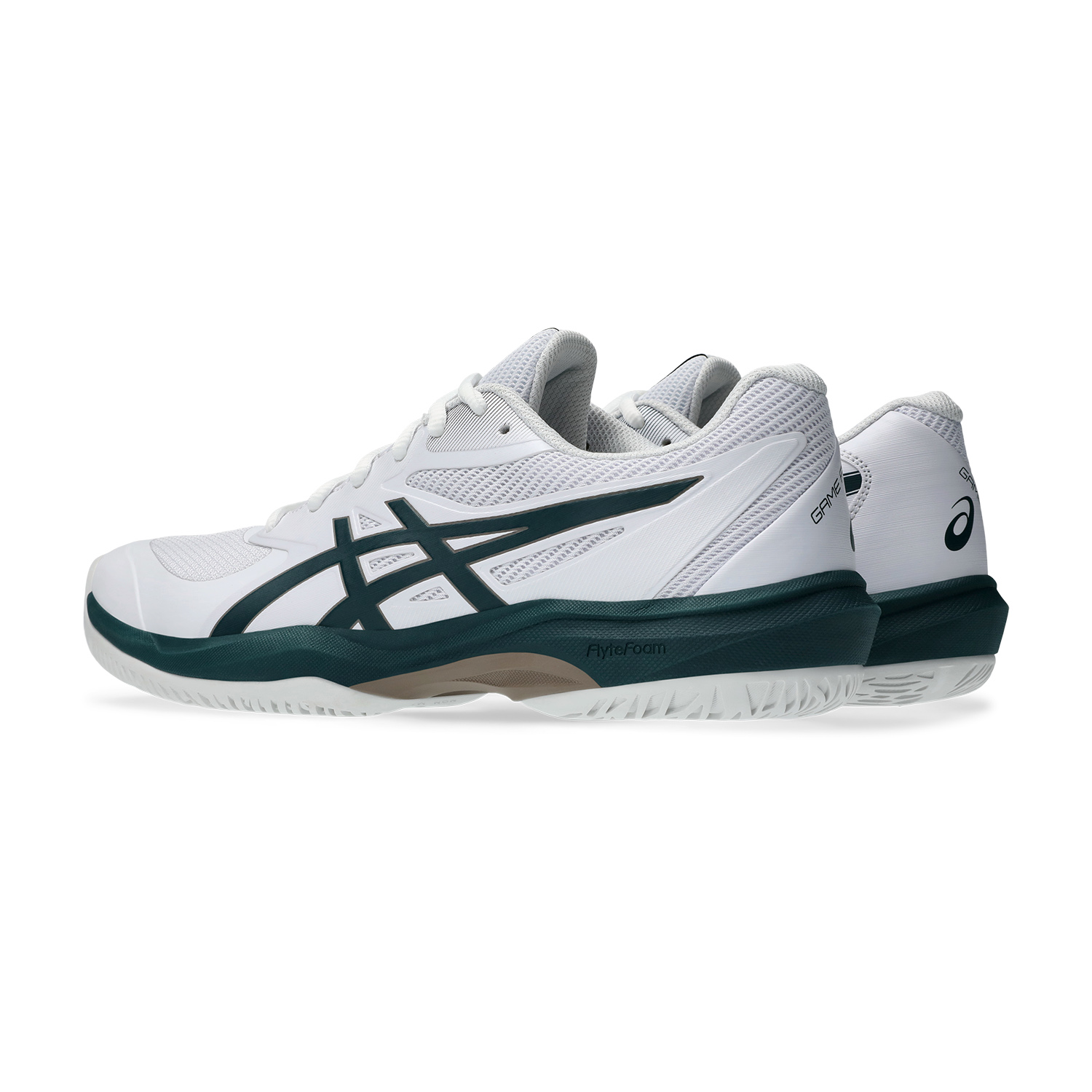 Asics Game FF Men's Tennis Shoes - White/Saxon Green