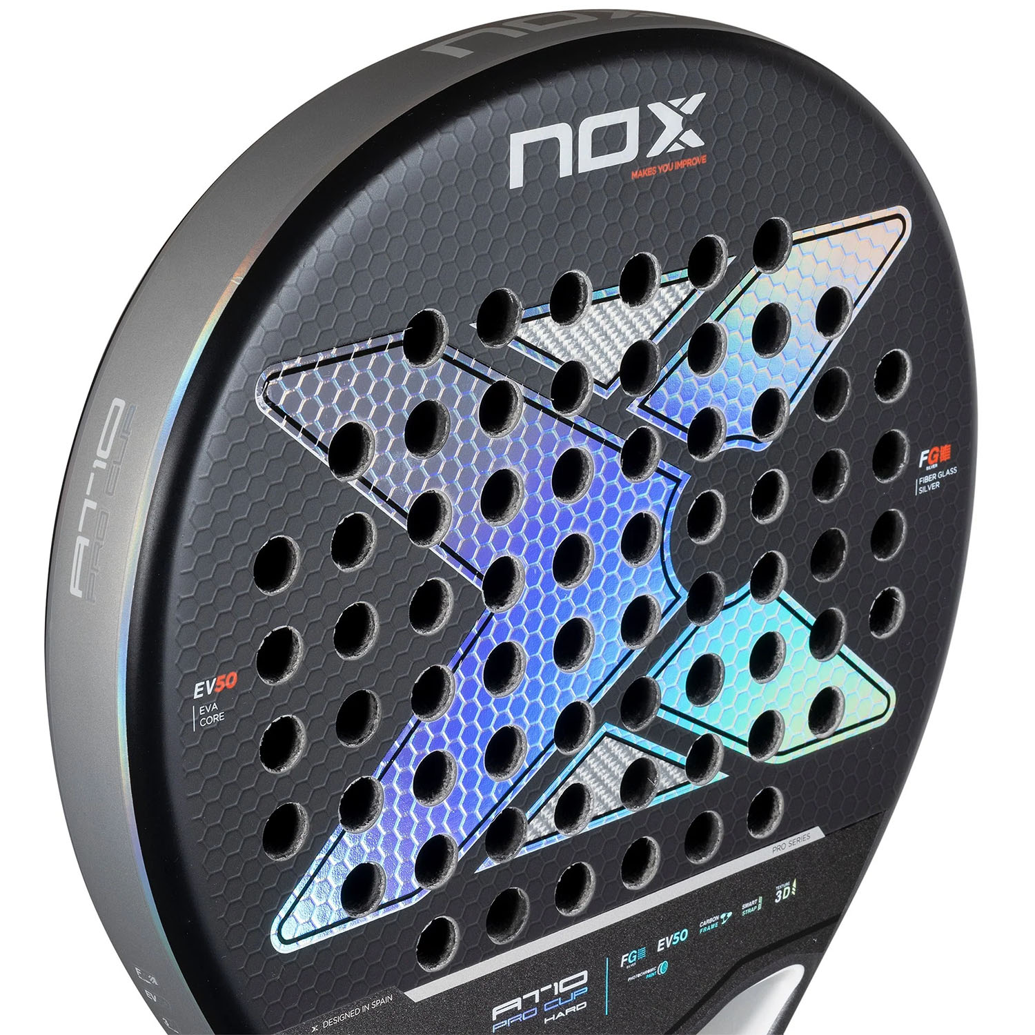 NOX AT10 Pro Cup Hard Raqueta de Padel - Black/Silver