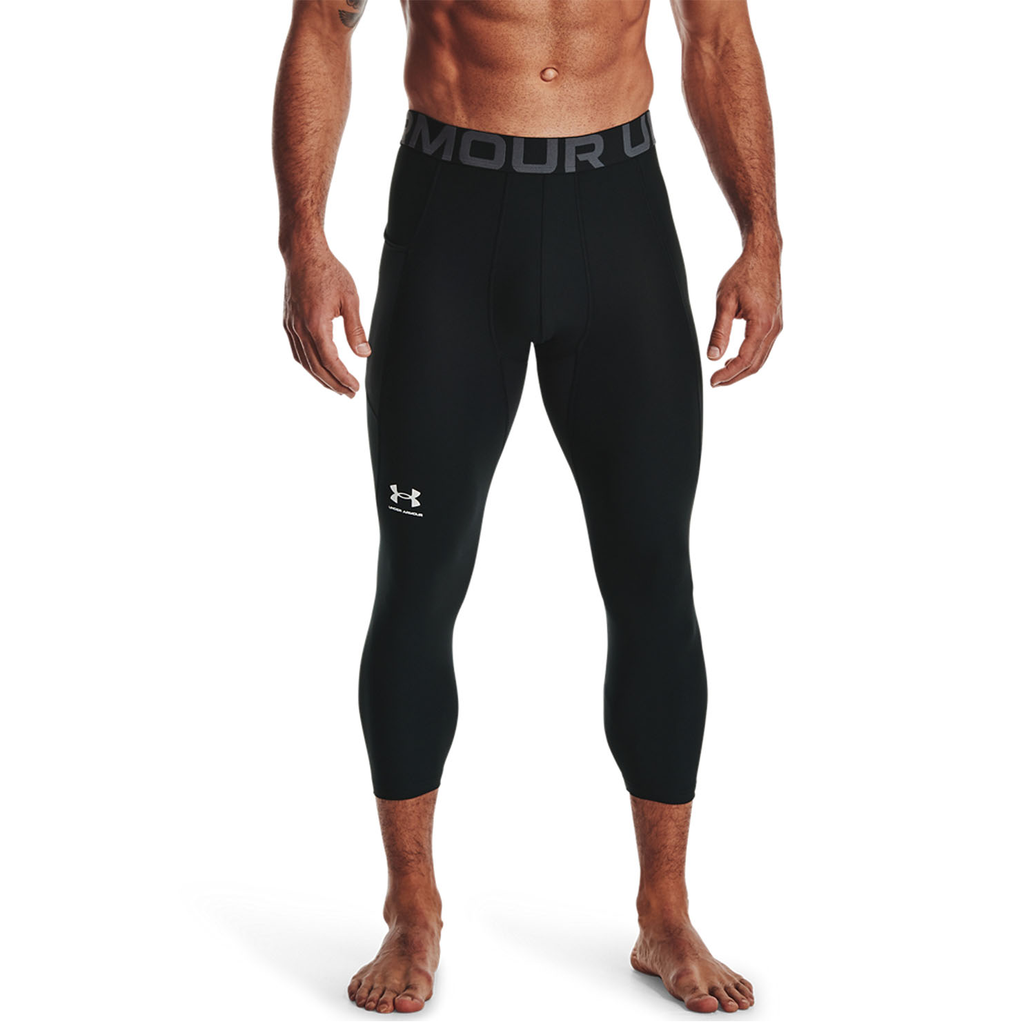 Under Armour HeatGear 3/4 Mallas - Black/White