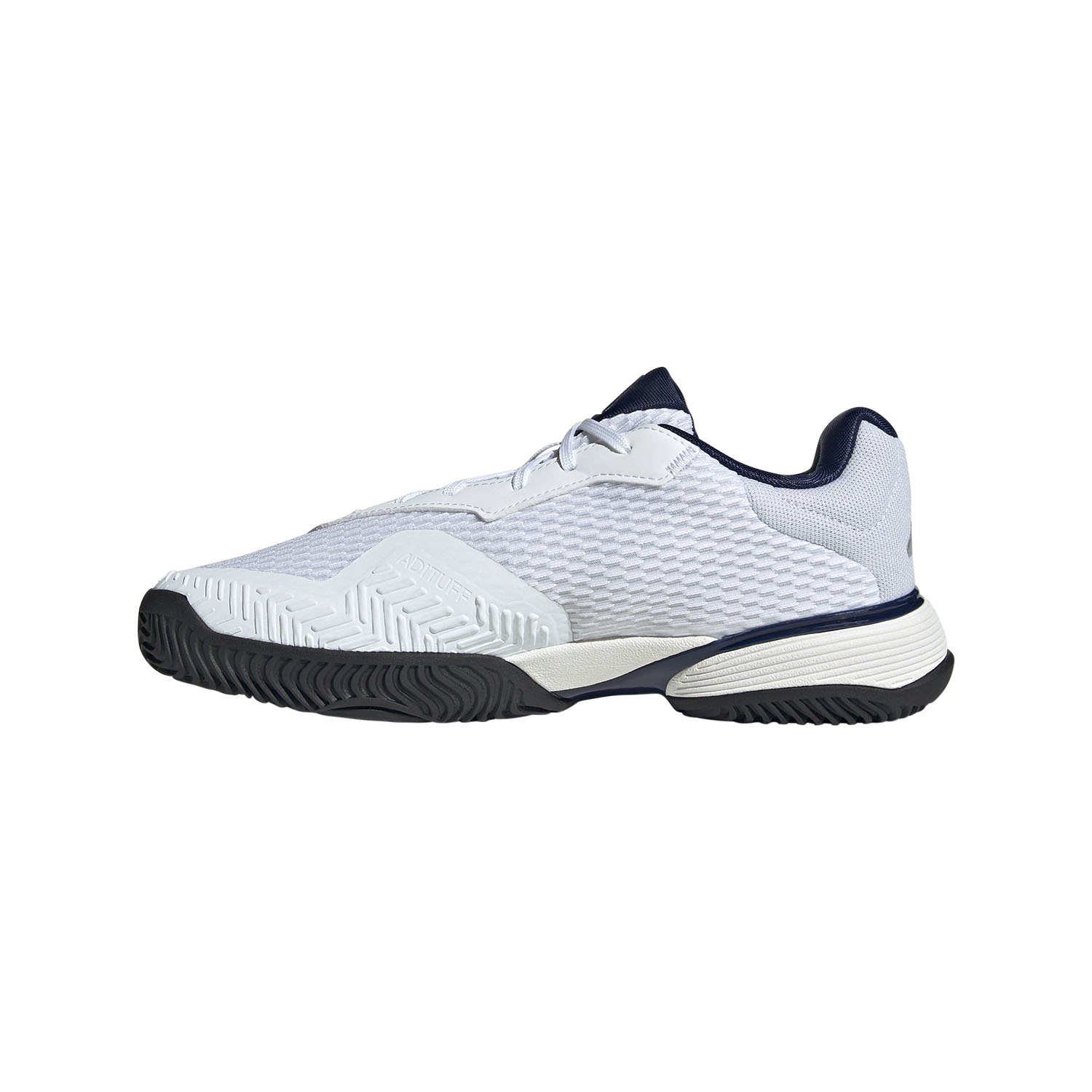 adidas Barricade Junior's Tennis Shoes - Cloud White/Dark Blue