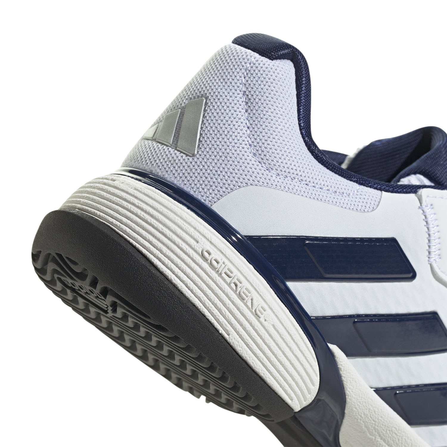 adidas Barricade Junior's Tennis Shoes - Cloud White/Dark Blue