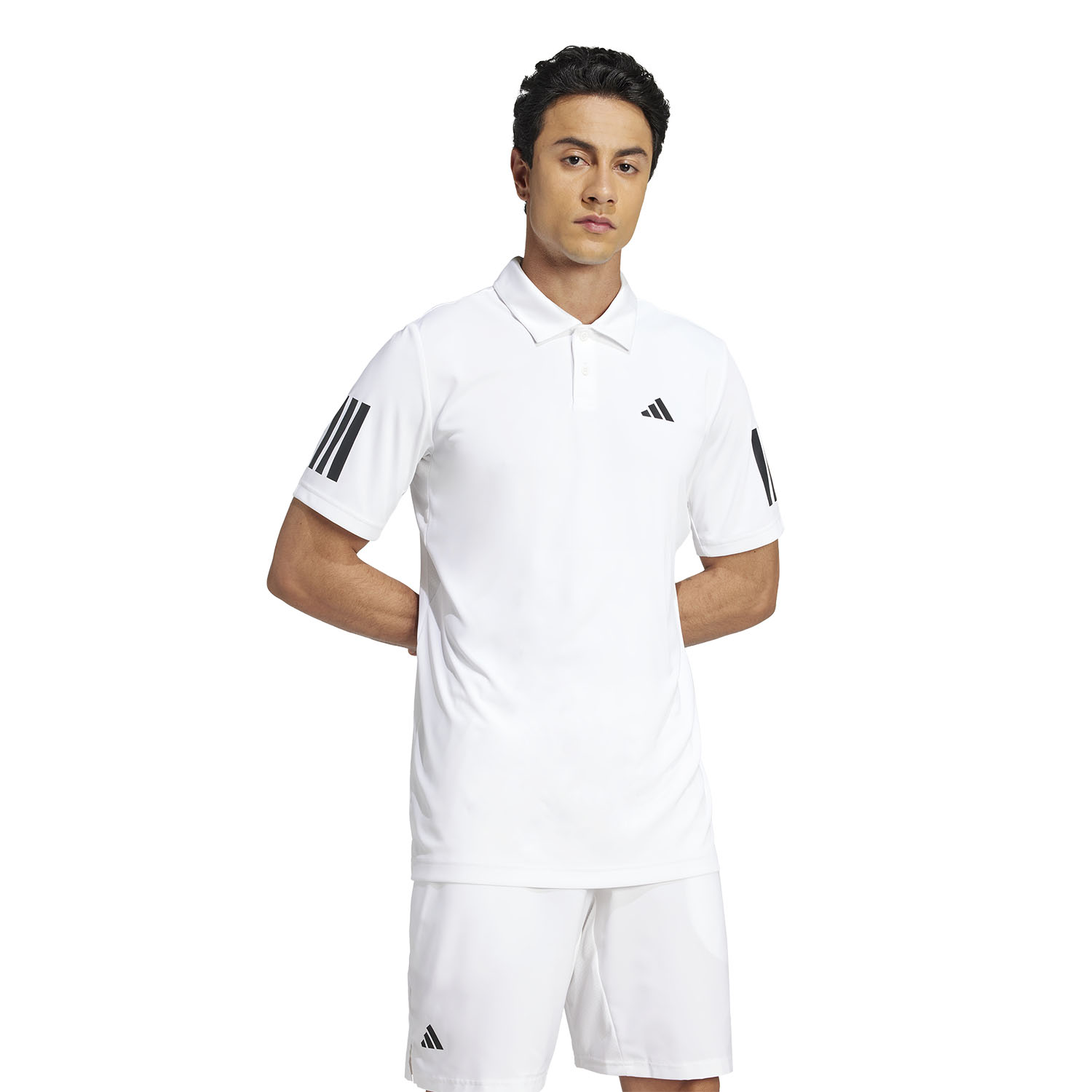 adidas 3 Stripes Club Polo - White