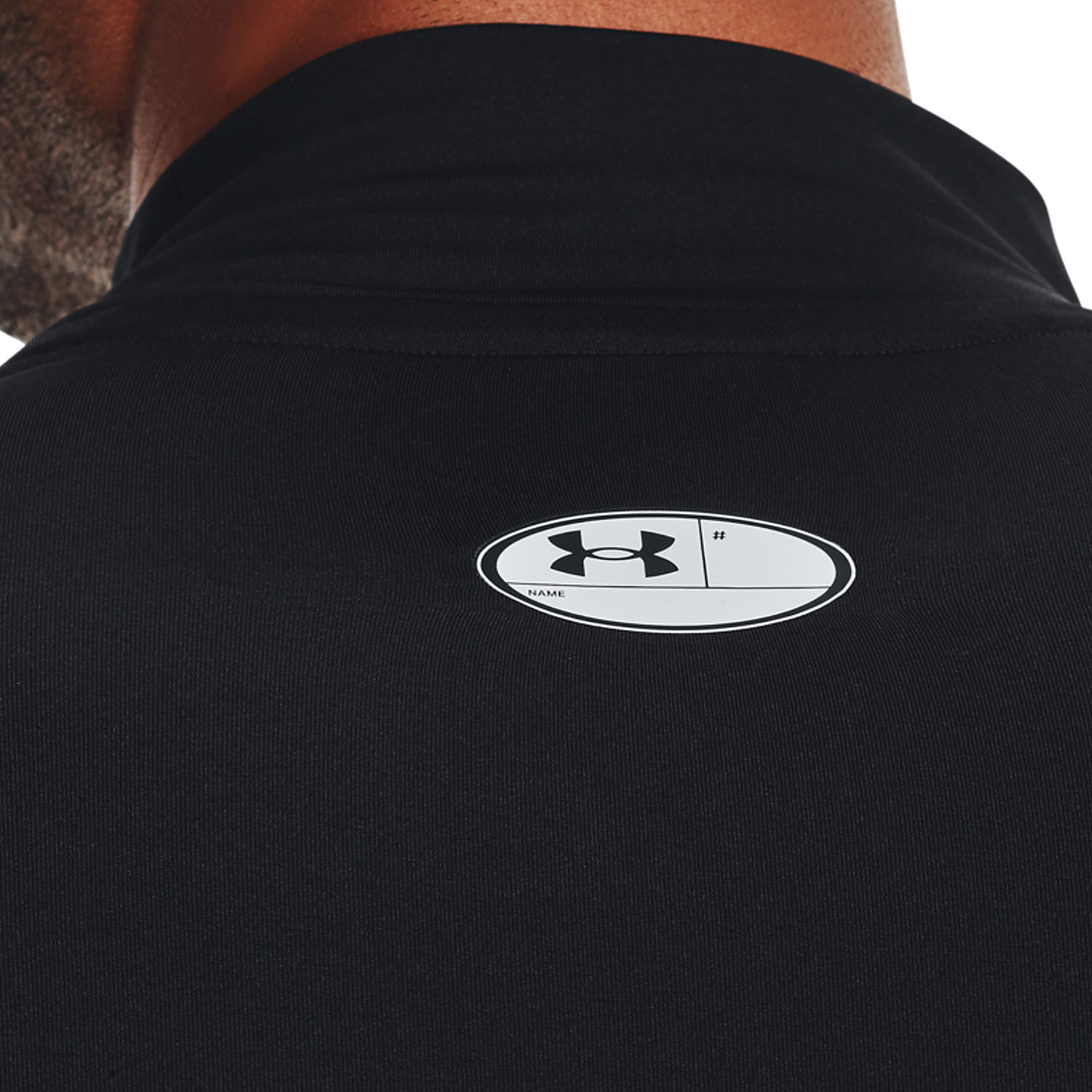 Under Armour HeatGear Mock Camisa - Black/White