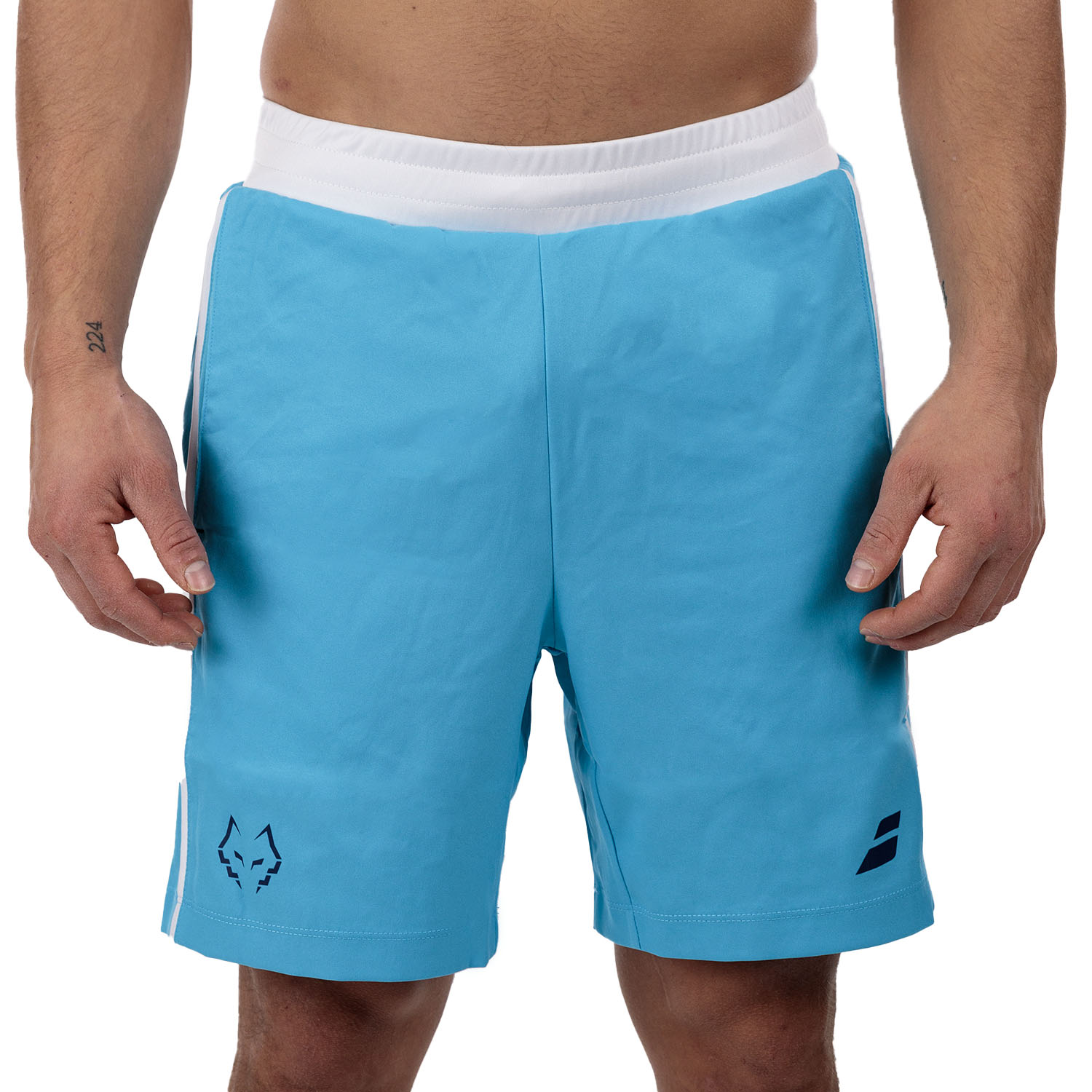 Babolat Juan Lebrón Logo 7in Shorts - Cyan Blue