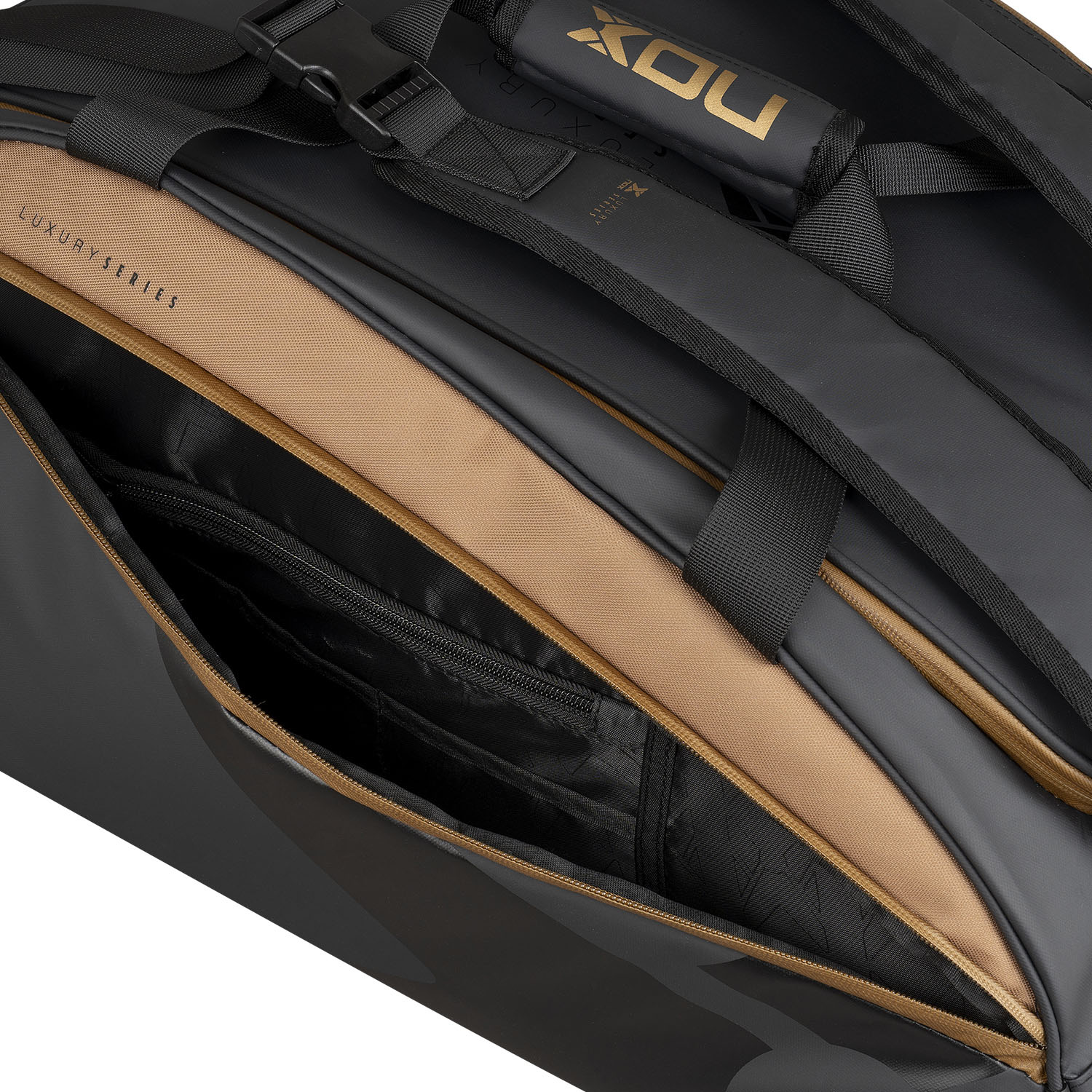 NOX Luxury Open Bag - Black/Brown