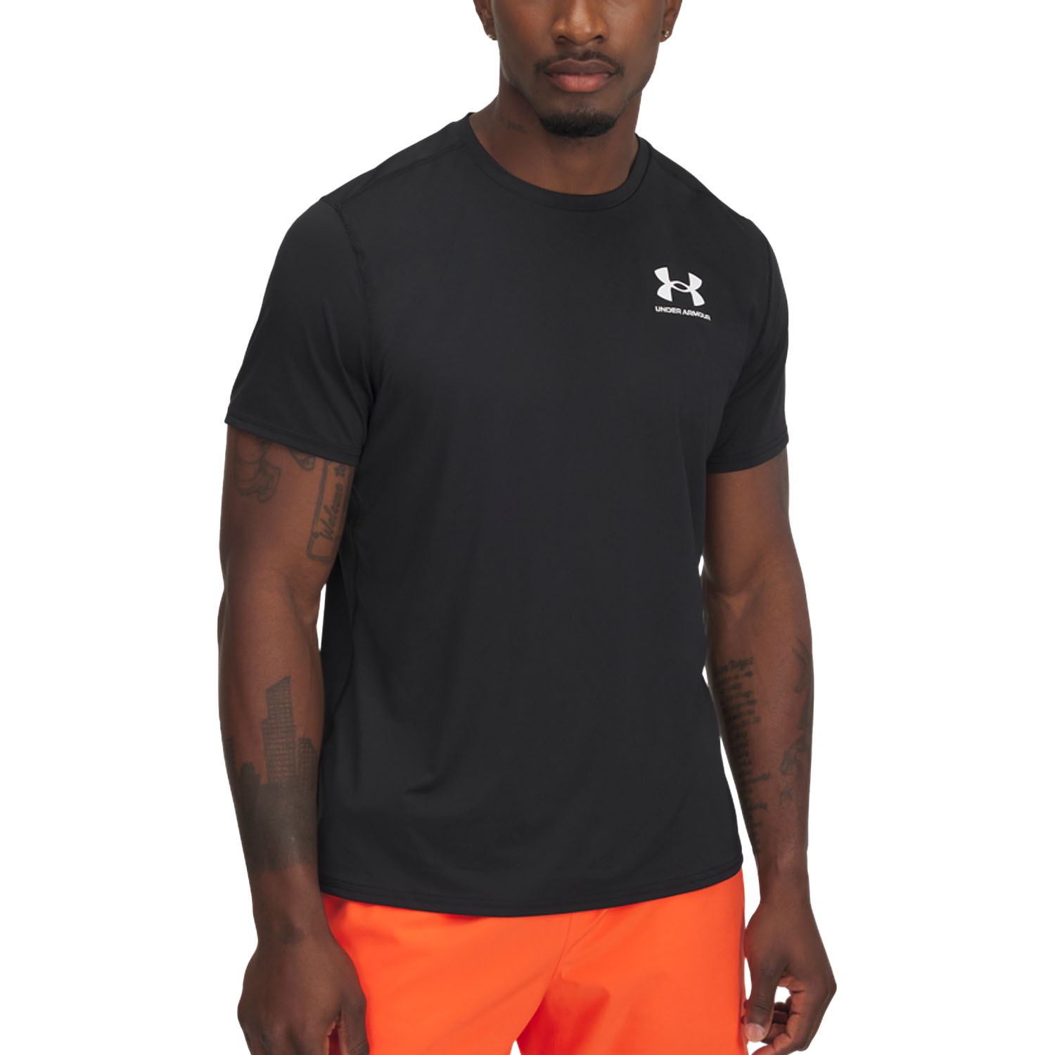 Under Armour HeatGear Fitted T-Shirt - Black/White