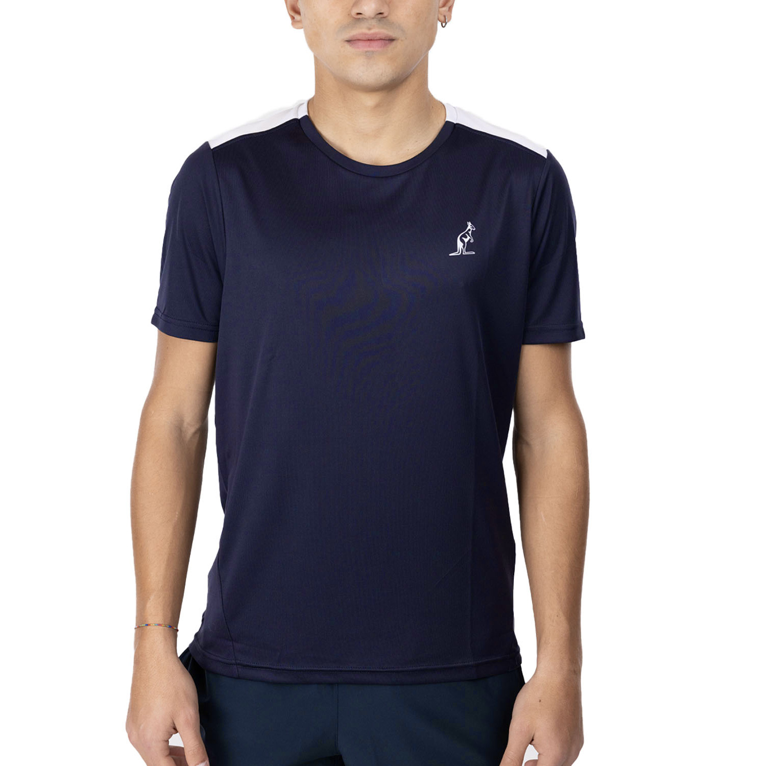 Australian Ace Energy T-Shirt - Navy Blu/White