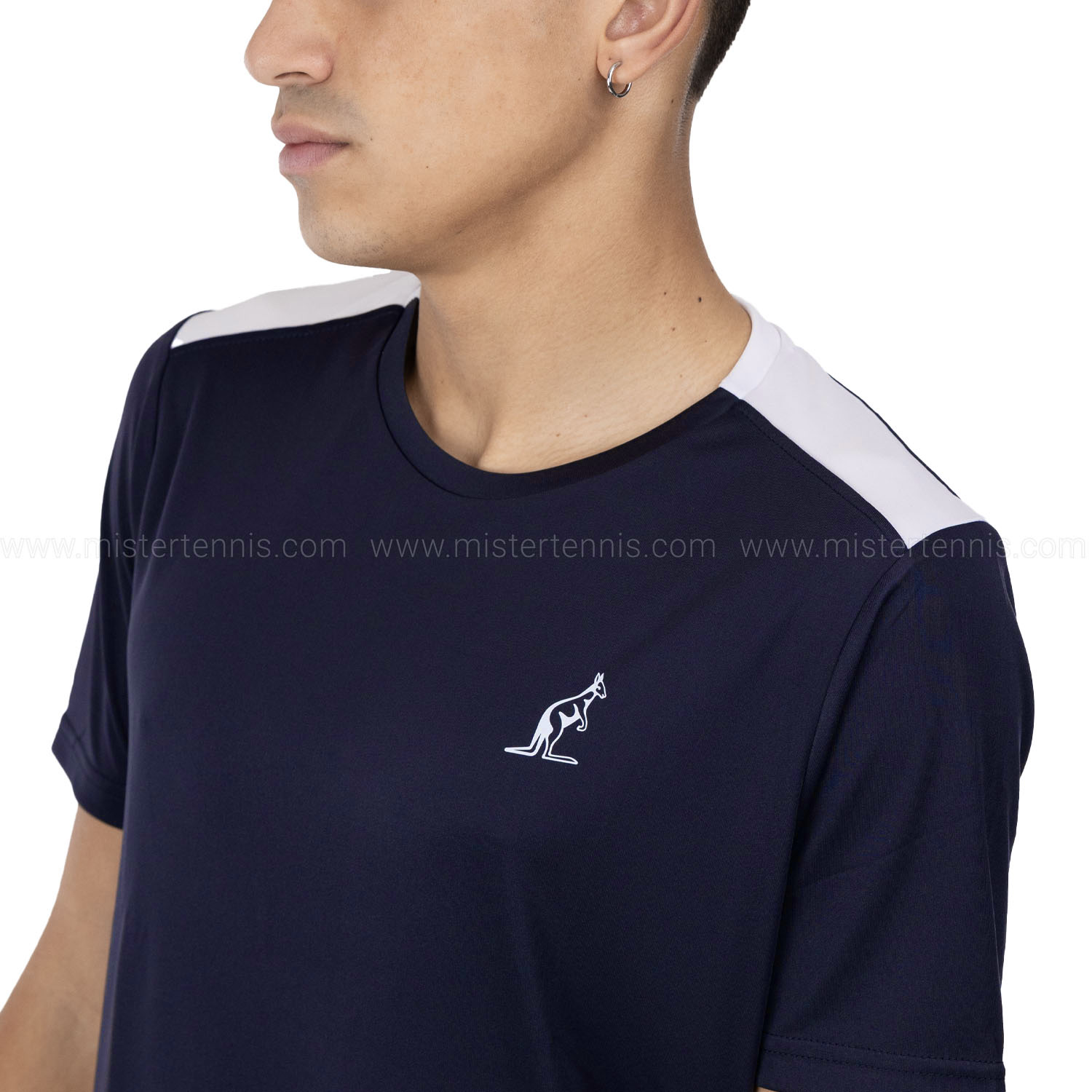 Australian Ace Energy T-Shirt - Navy Blu/White