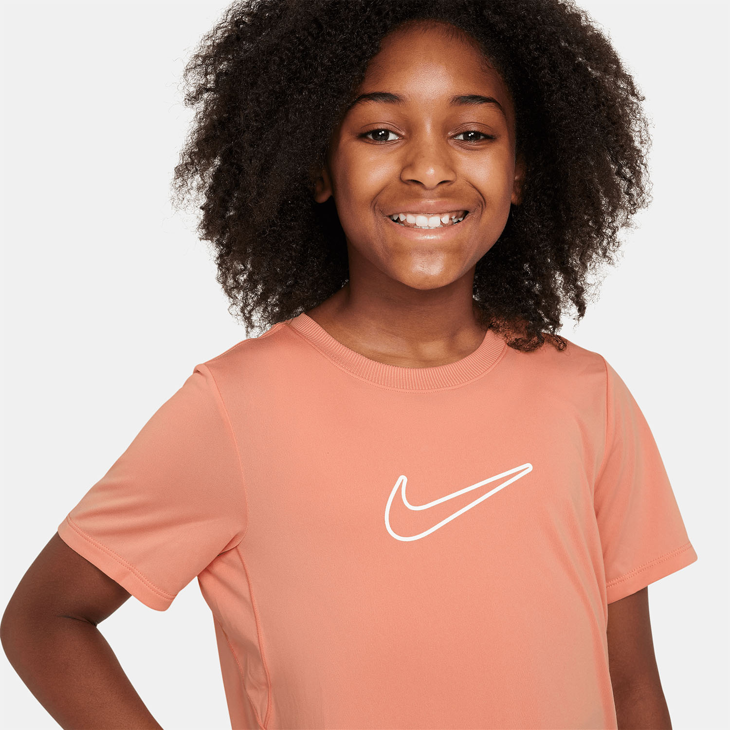 Nike Dri-FIT One Camiseta Niña - Apricot Agate/White