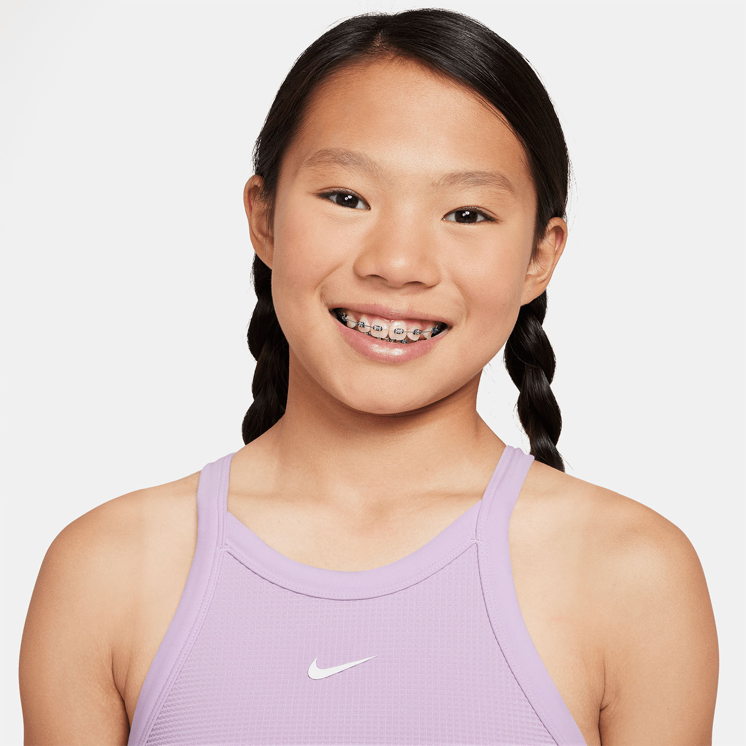 Nike Logo Top Niña - Doll/White