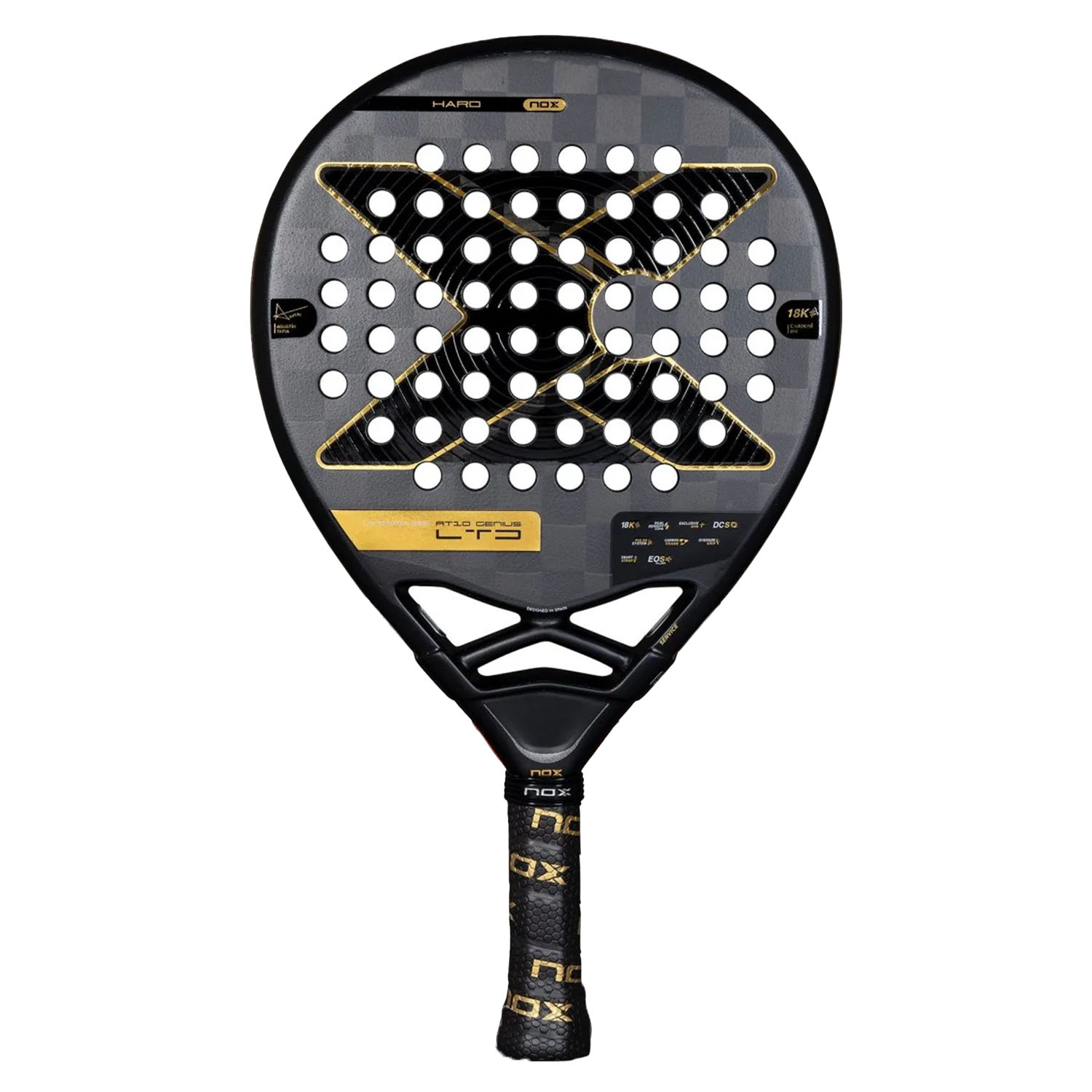 NOX AT10 Genius LTD Raqueta de Padel - Black/Silver/Gold