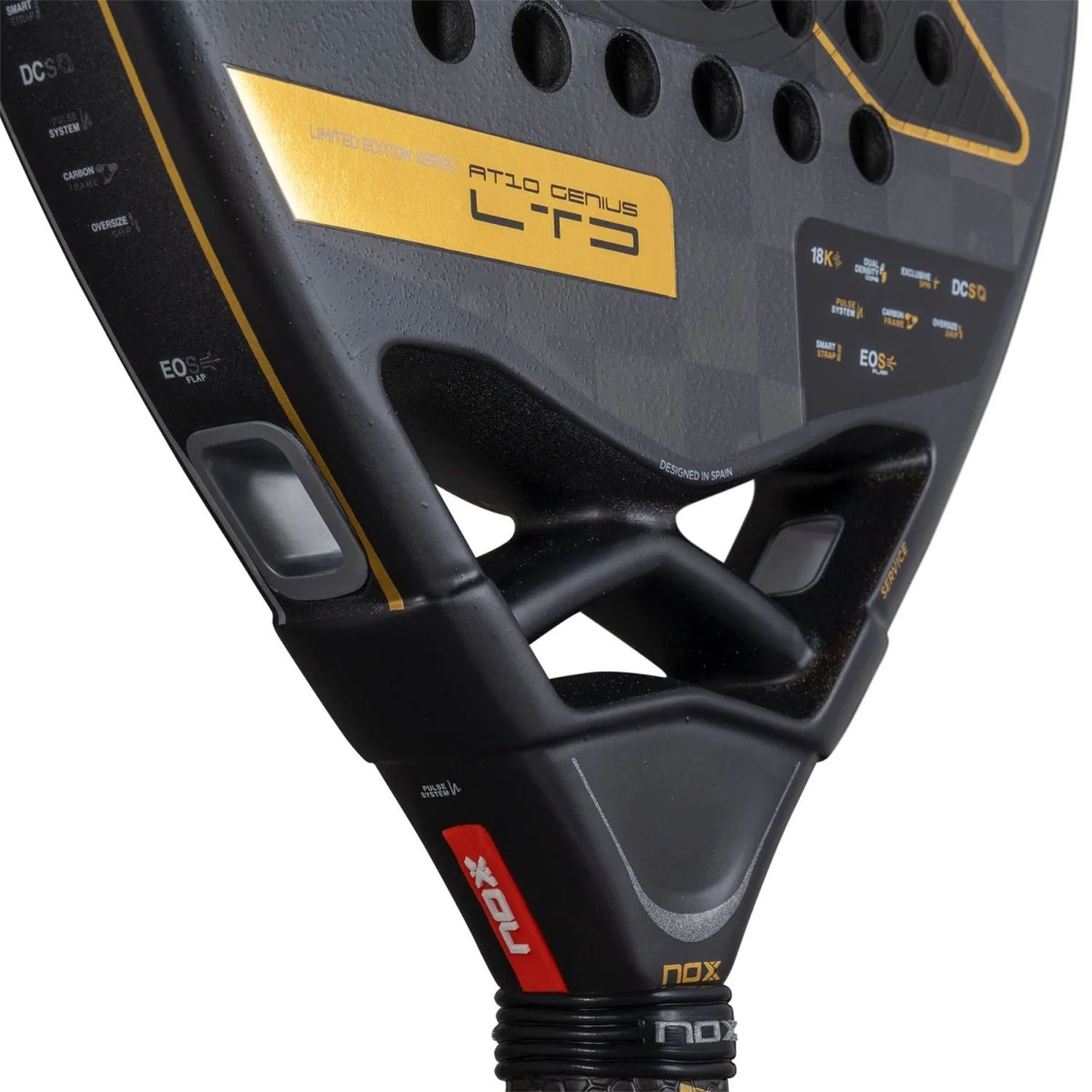 NOX AT10 Genius LTD Racchetta da Padel - Black/Silver/Gold