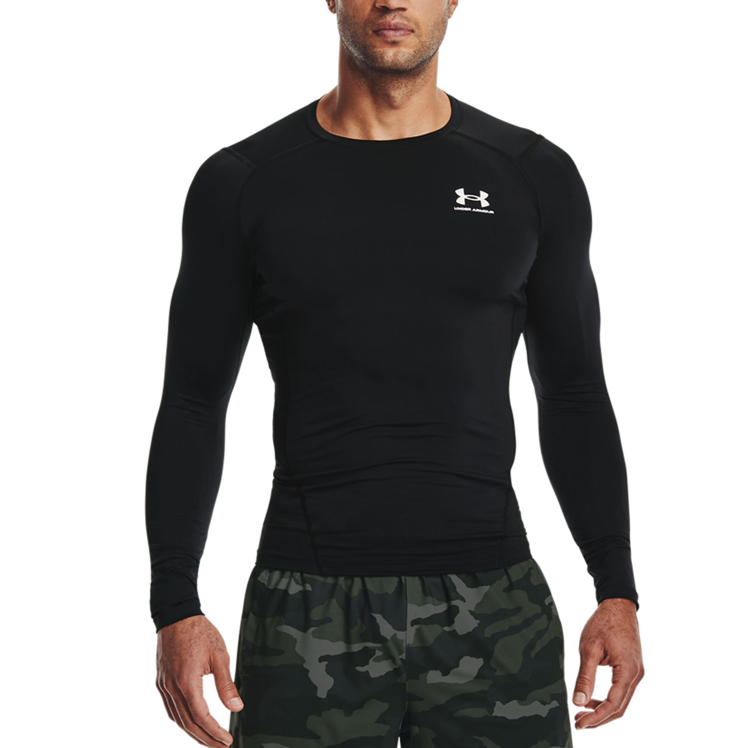 Under Armour HeatGear Compression Shirt - Black/White