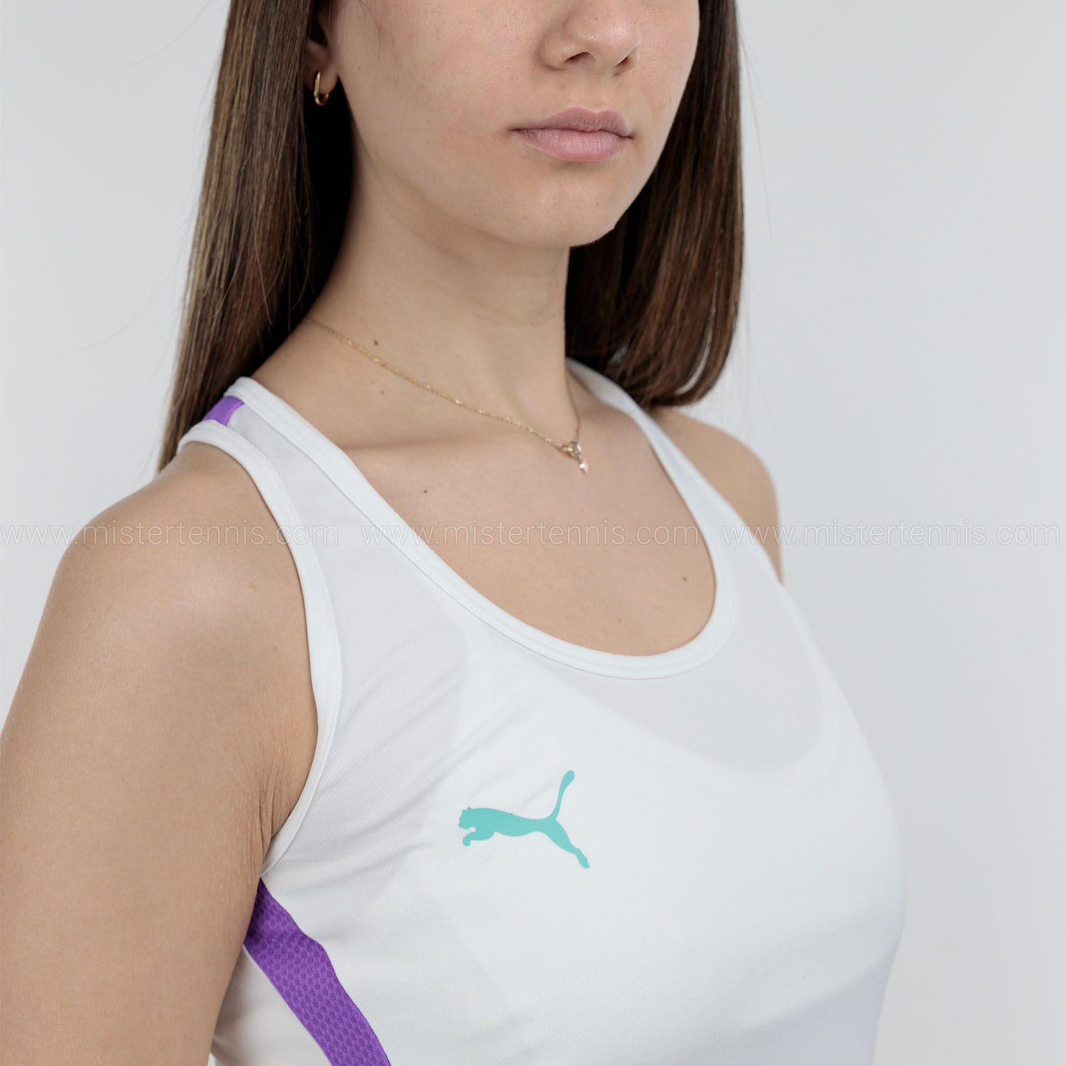 Puma Individual Pro Top - White/Purple Glimmer