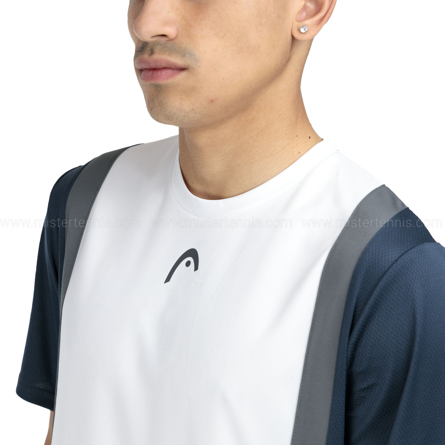 HEAD Club 25 Tech T-Shirt - Navy/White