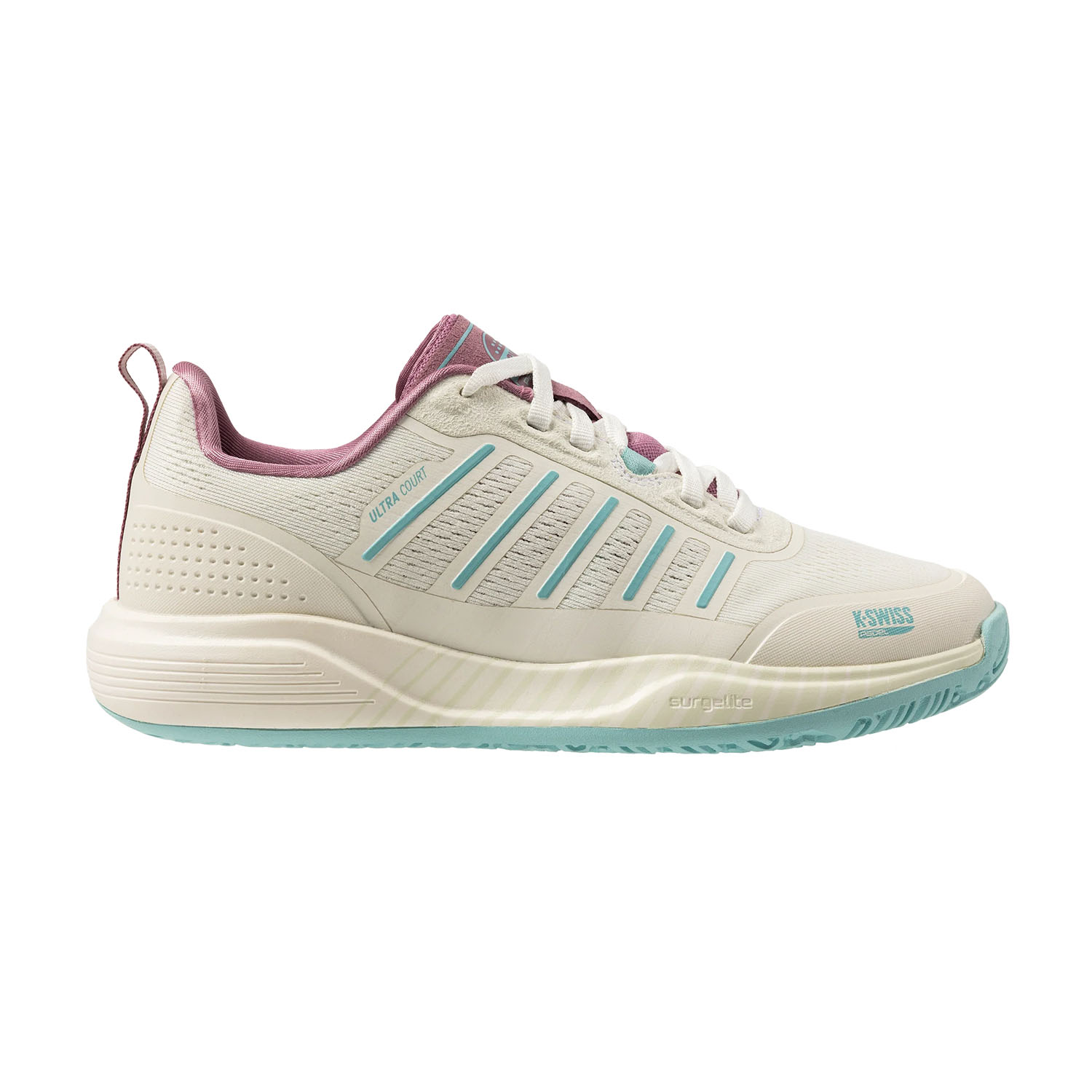 K-Swiss Ultra Court Padel - White/Lilas/Pastel Turquoise